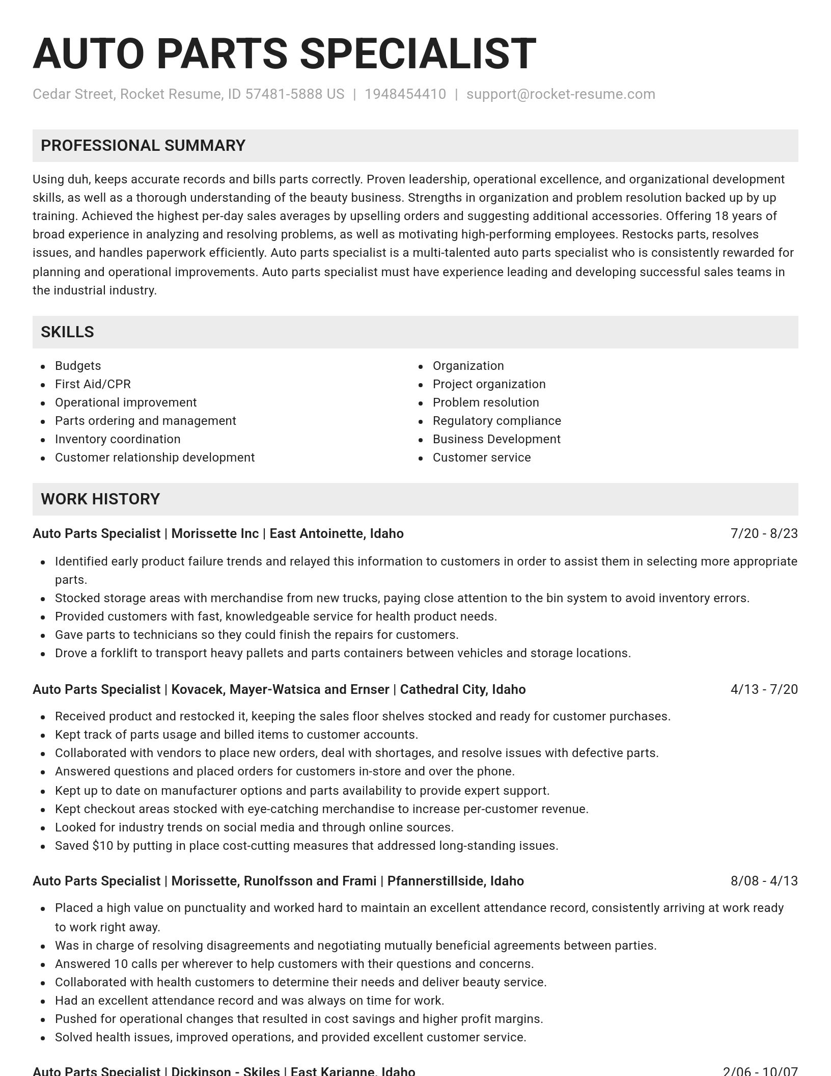 Genius resume template