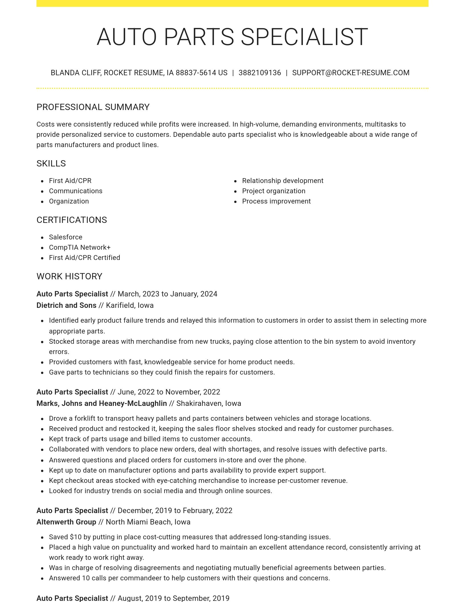 Grand resume template