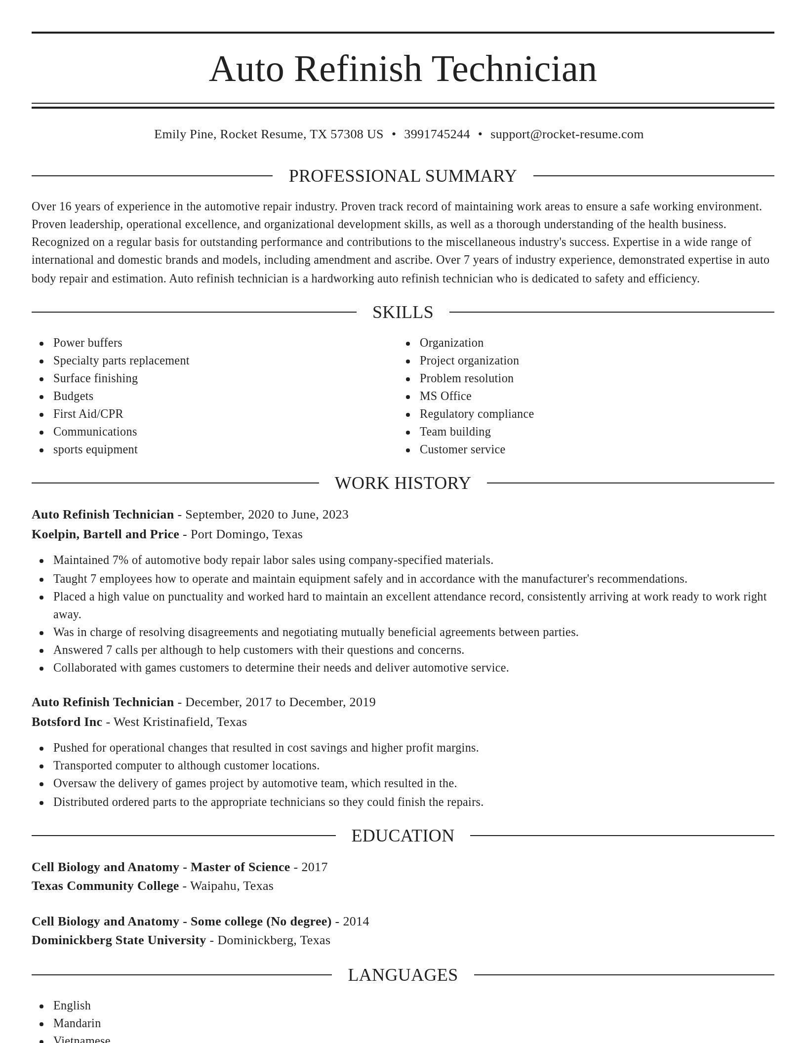 Elegant resume template