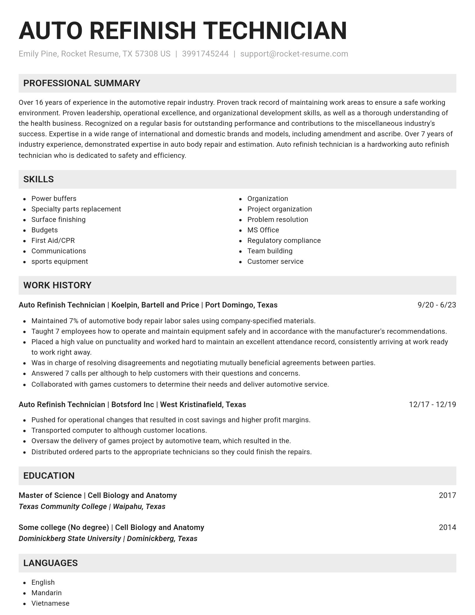 Genius resume template
