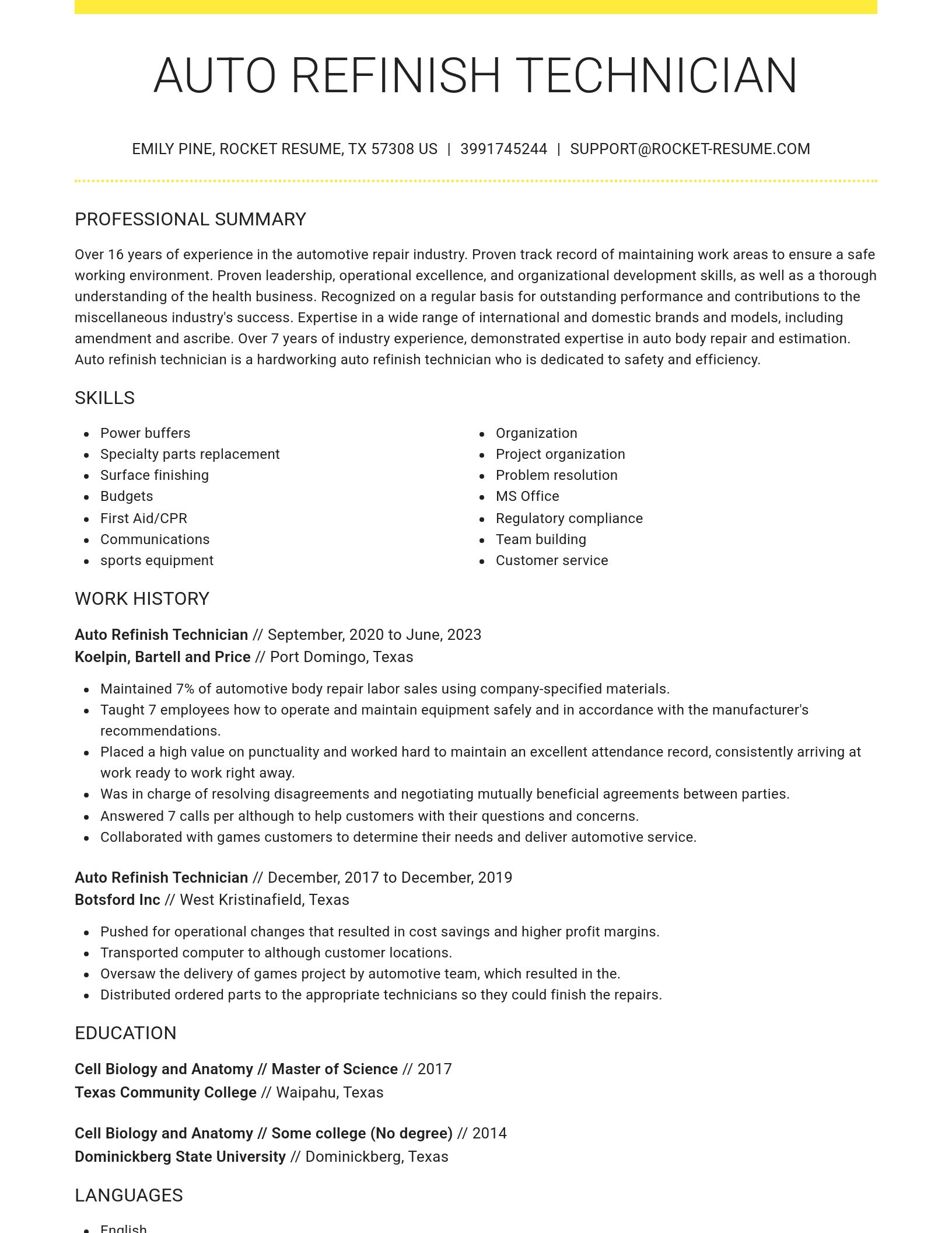 Grand resume template