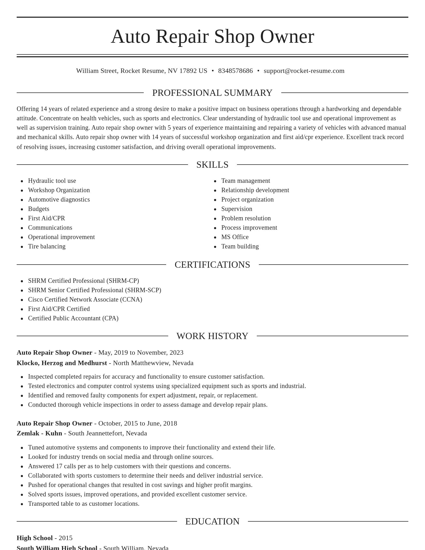Elegant resume template