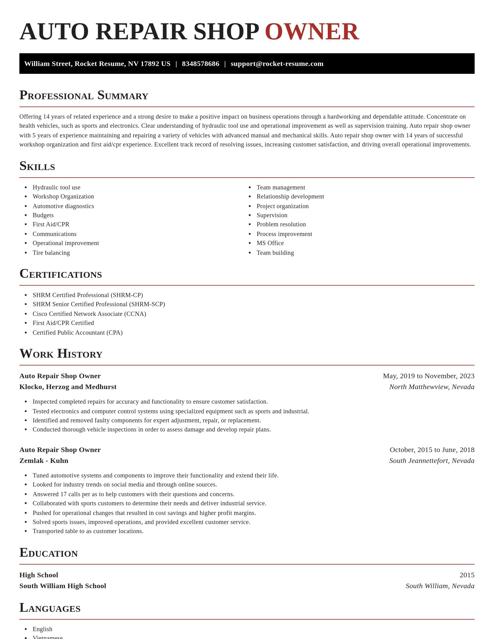 Exquisite resume template