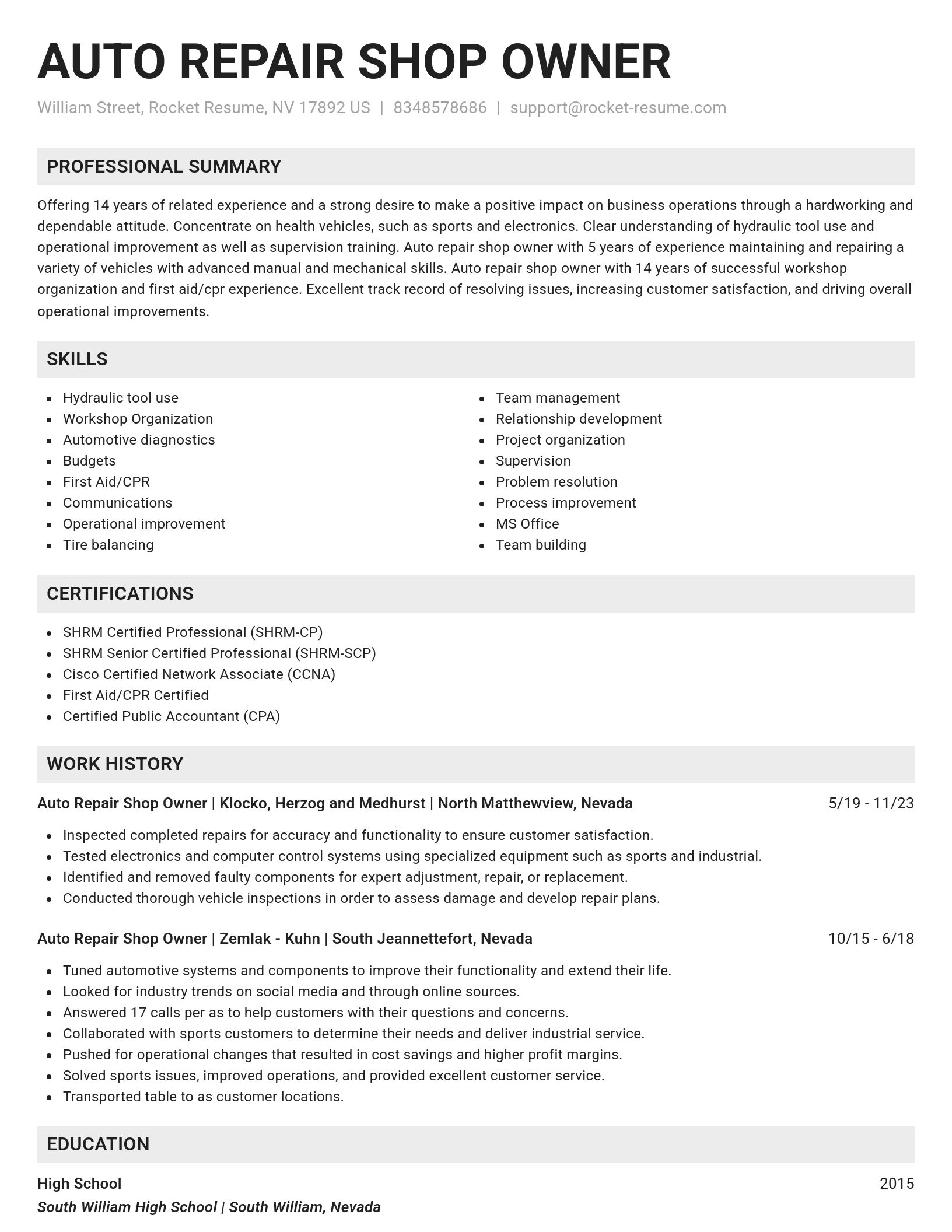 Genius resume template