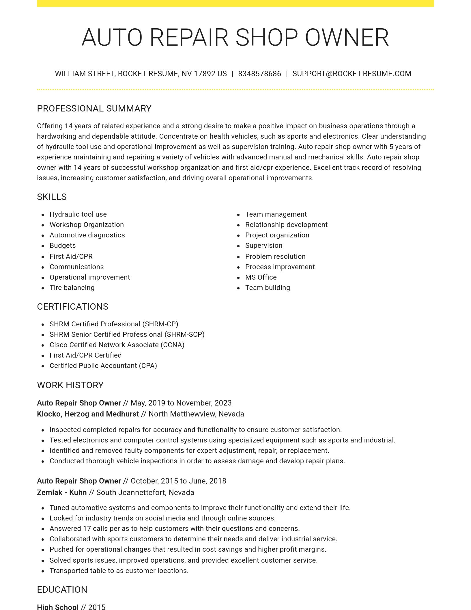 Grand resume template