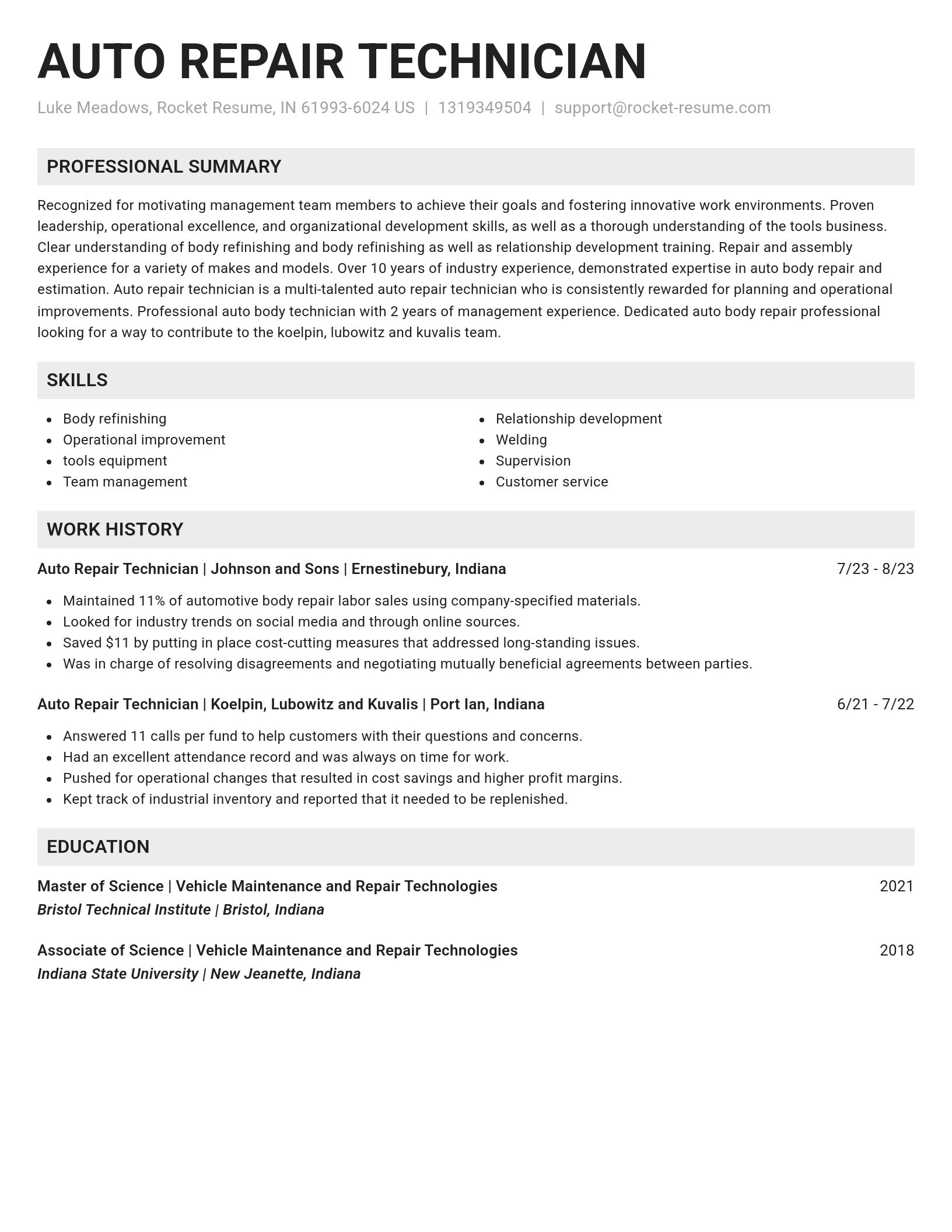 Genius resume template