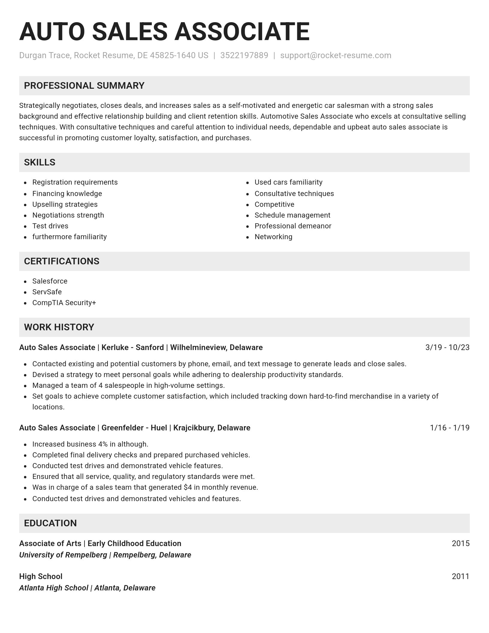 Genius resume template