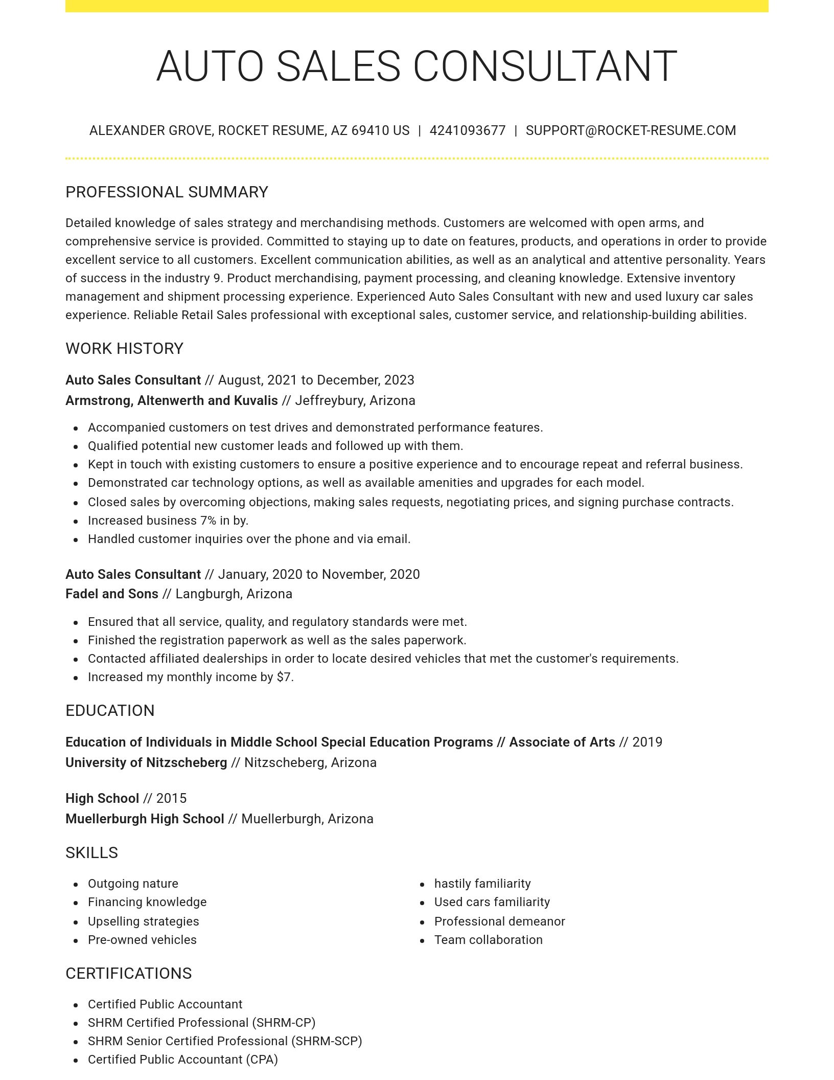 Grand resume template