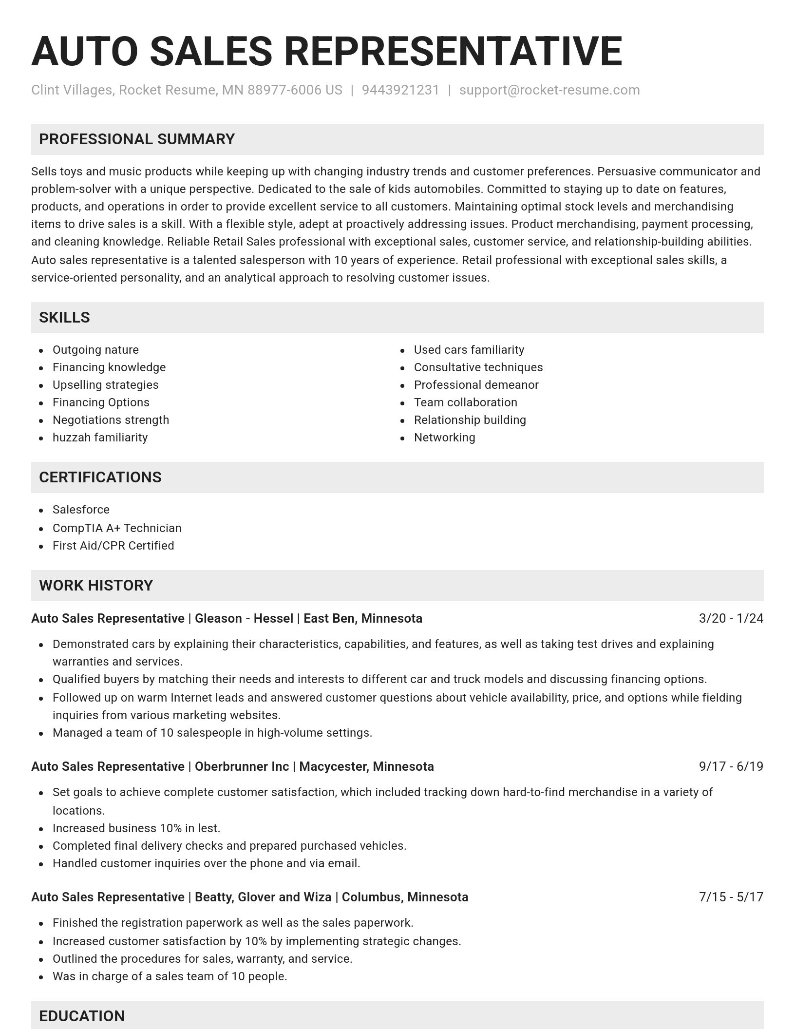 Genius resume template