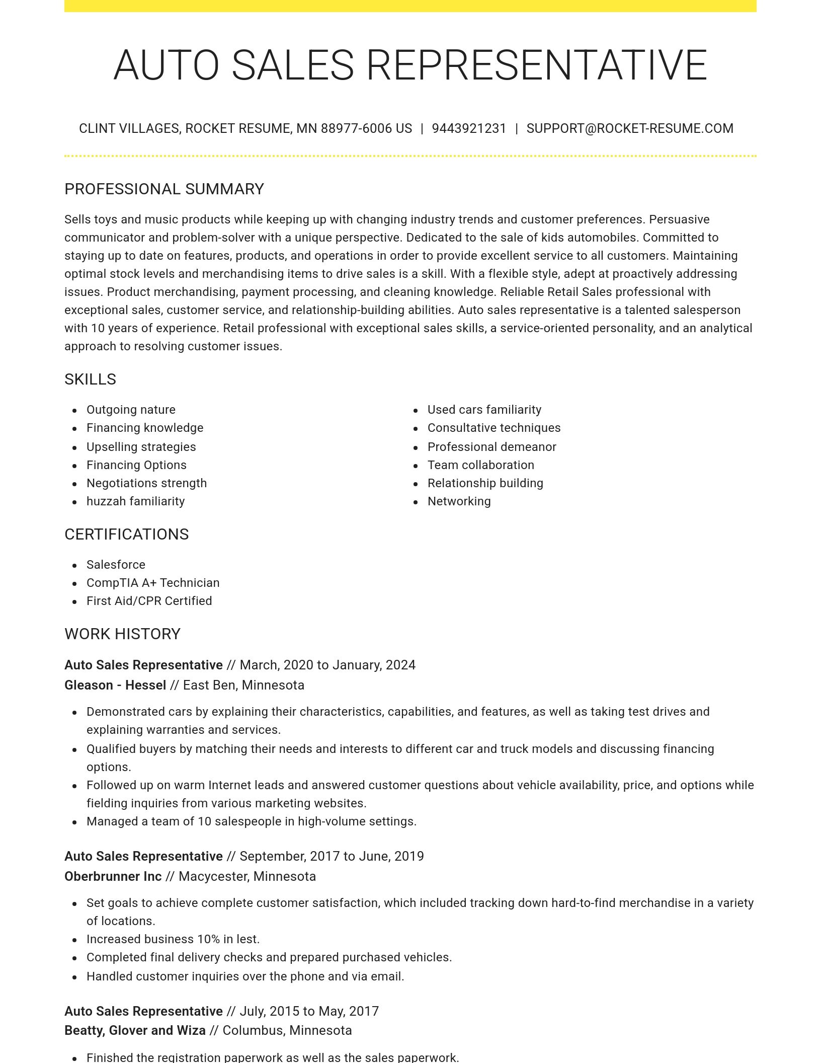 Grand resume template