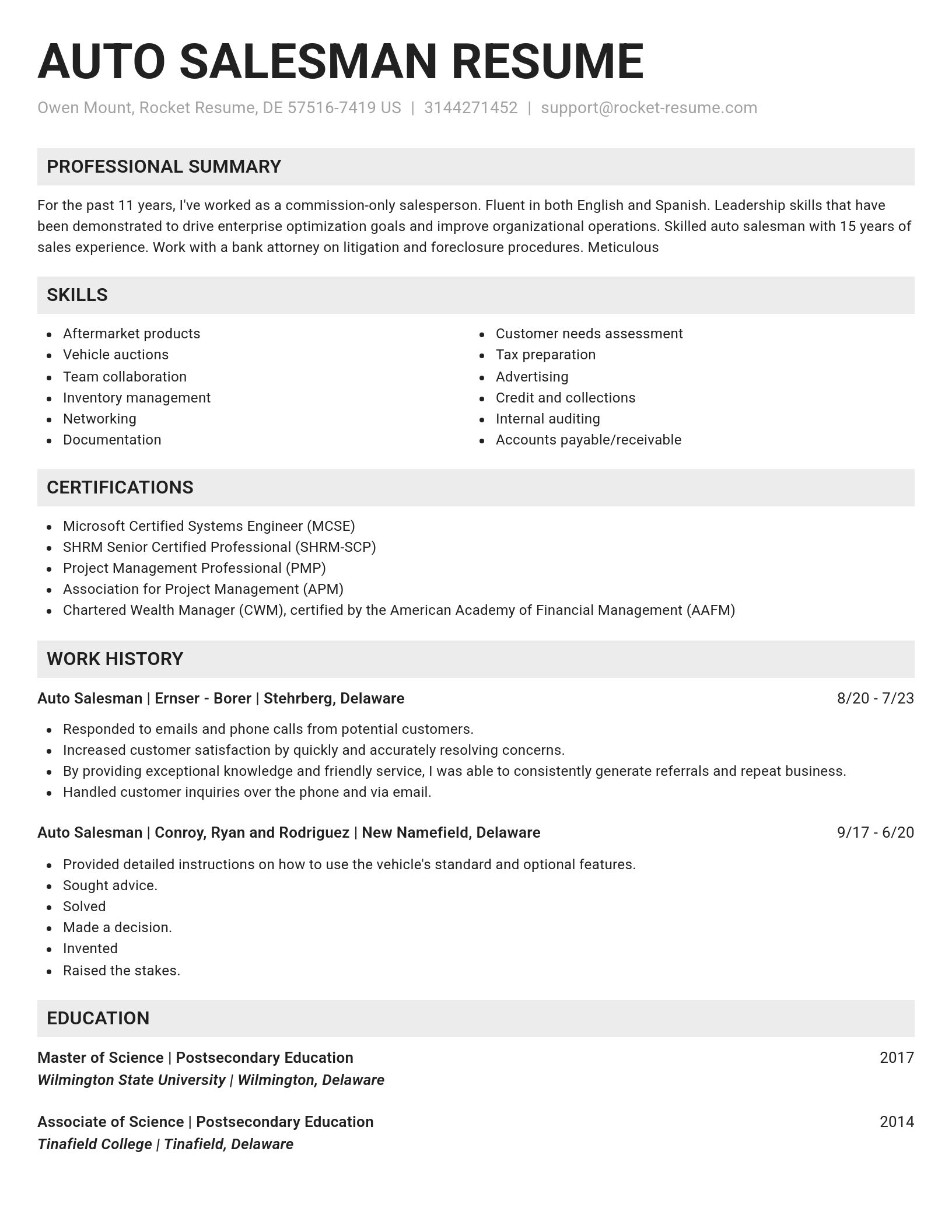 Genius resume template