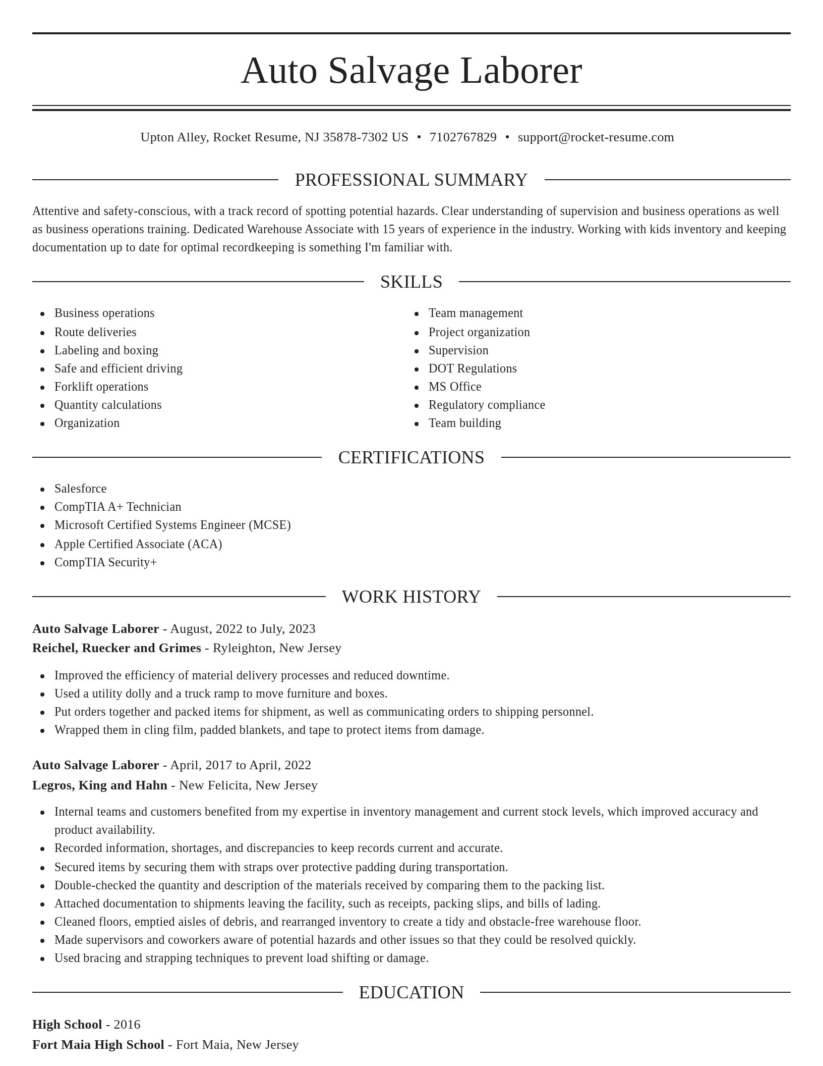 Elegant resume template