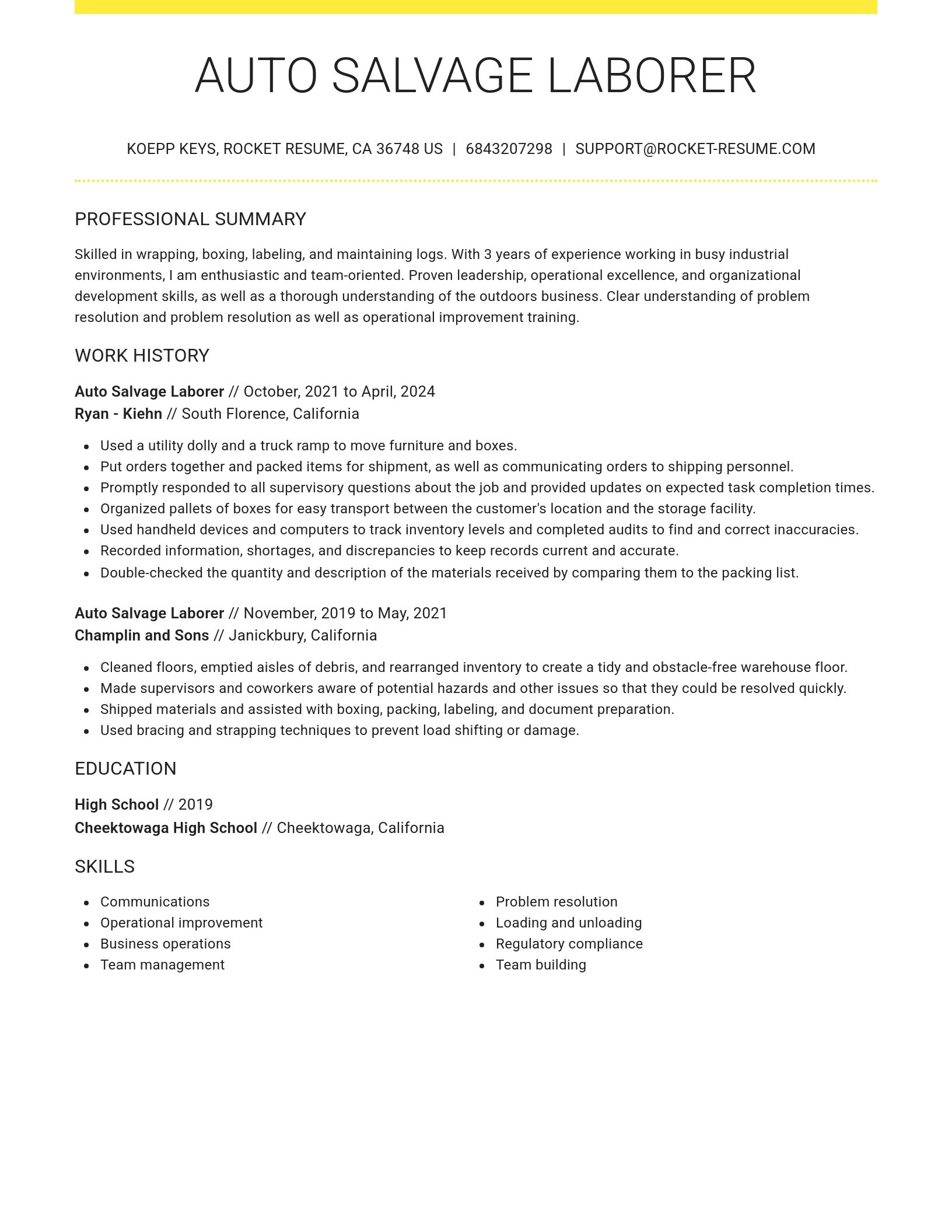 Grand resume template