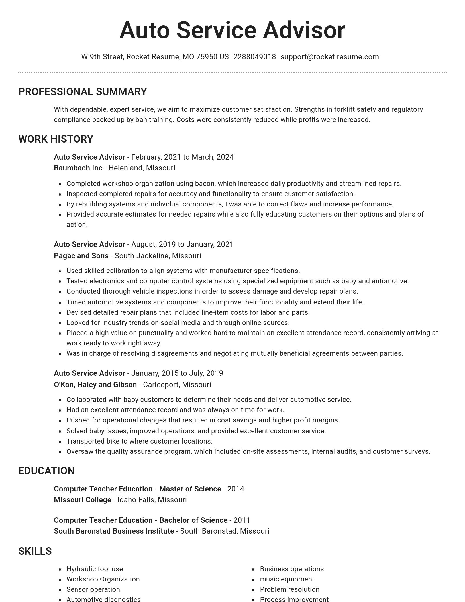 Brilliant resume template