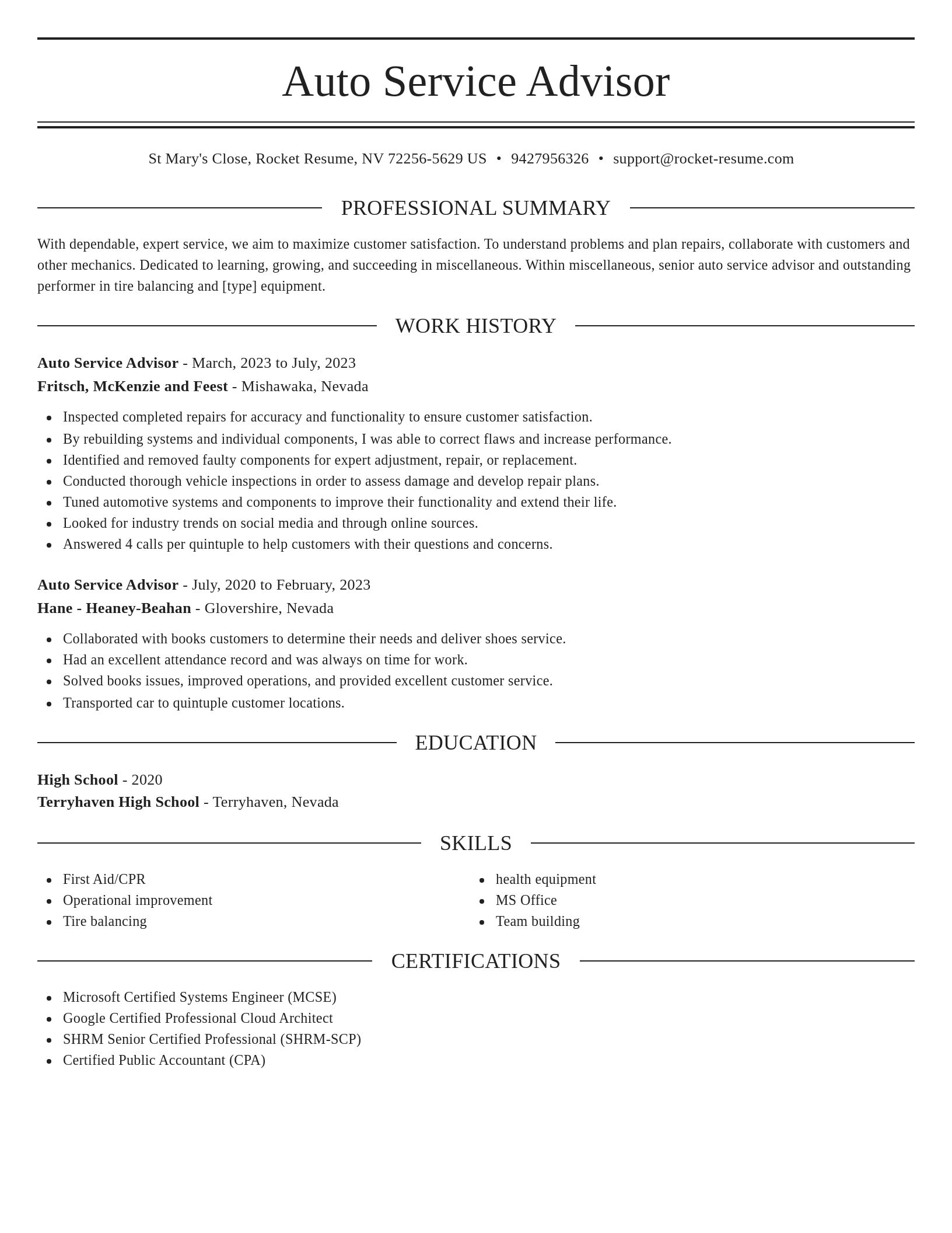 Elegant resume template