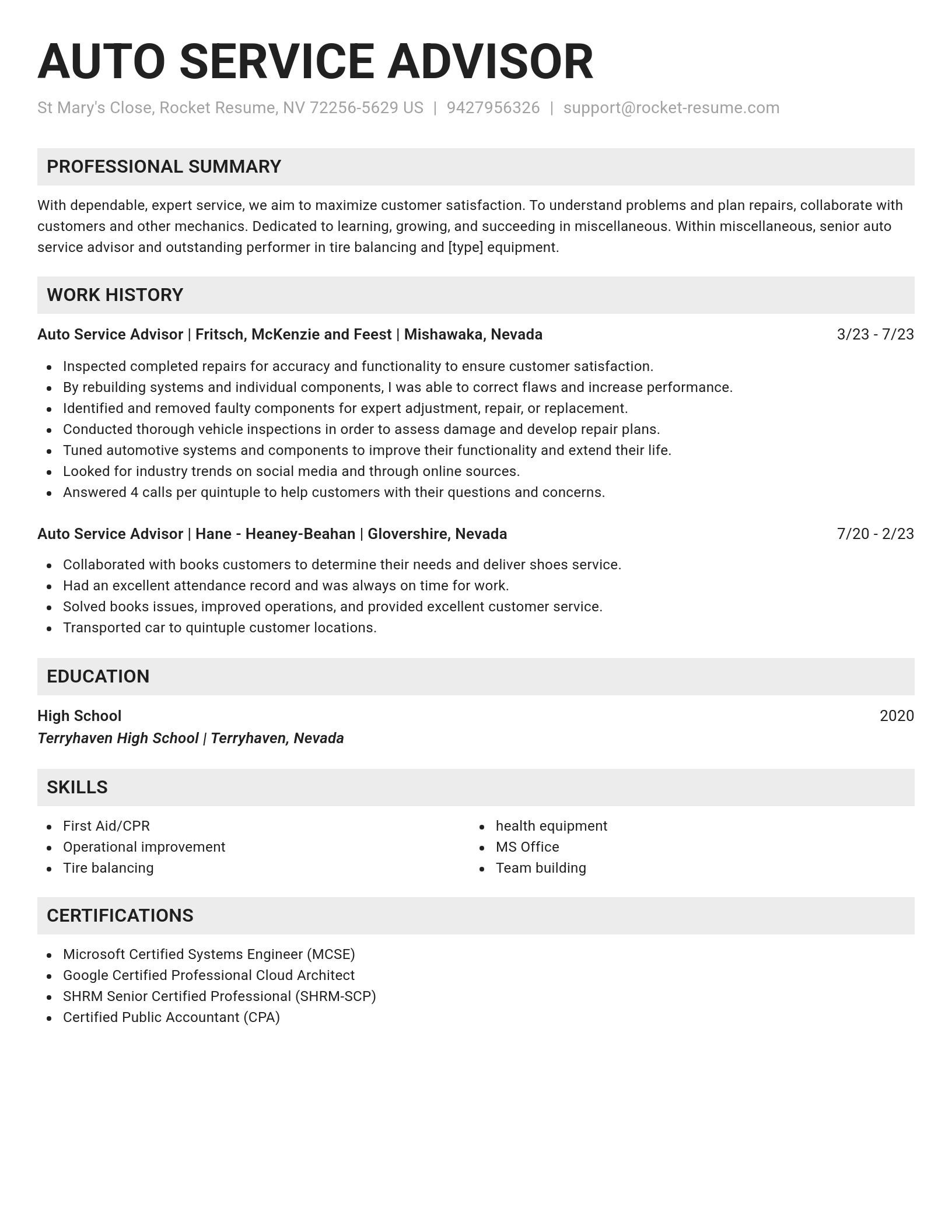 Genius resume template