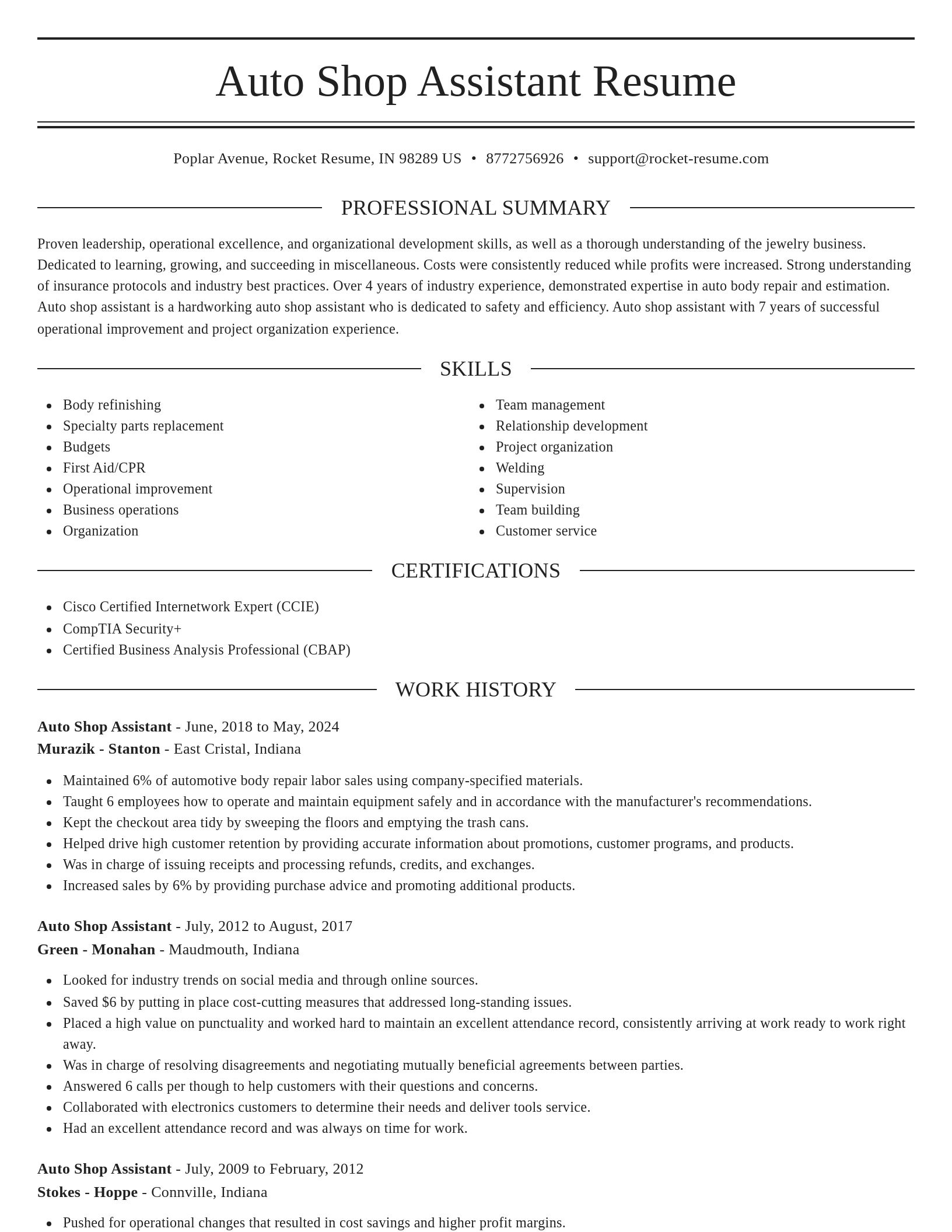 Elegant resume template