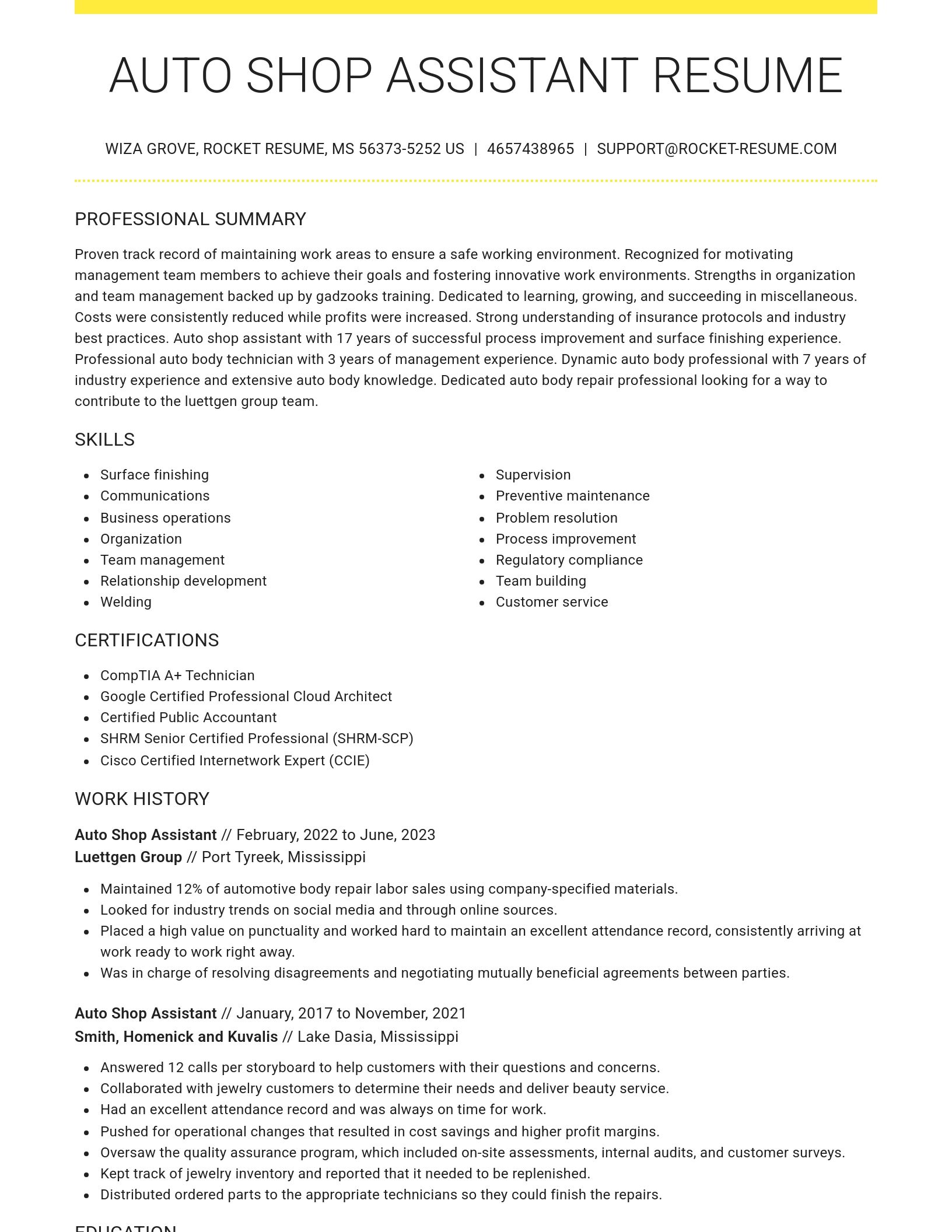 Grand resume template