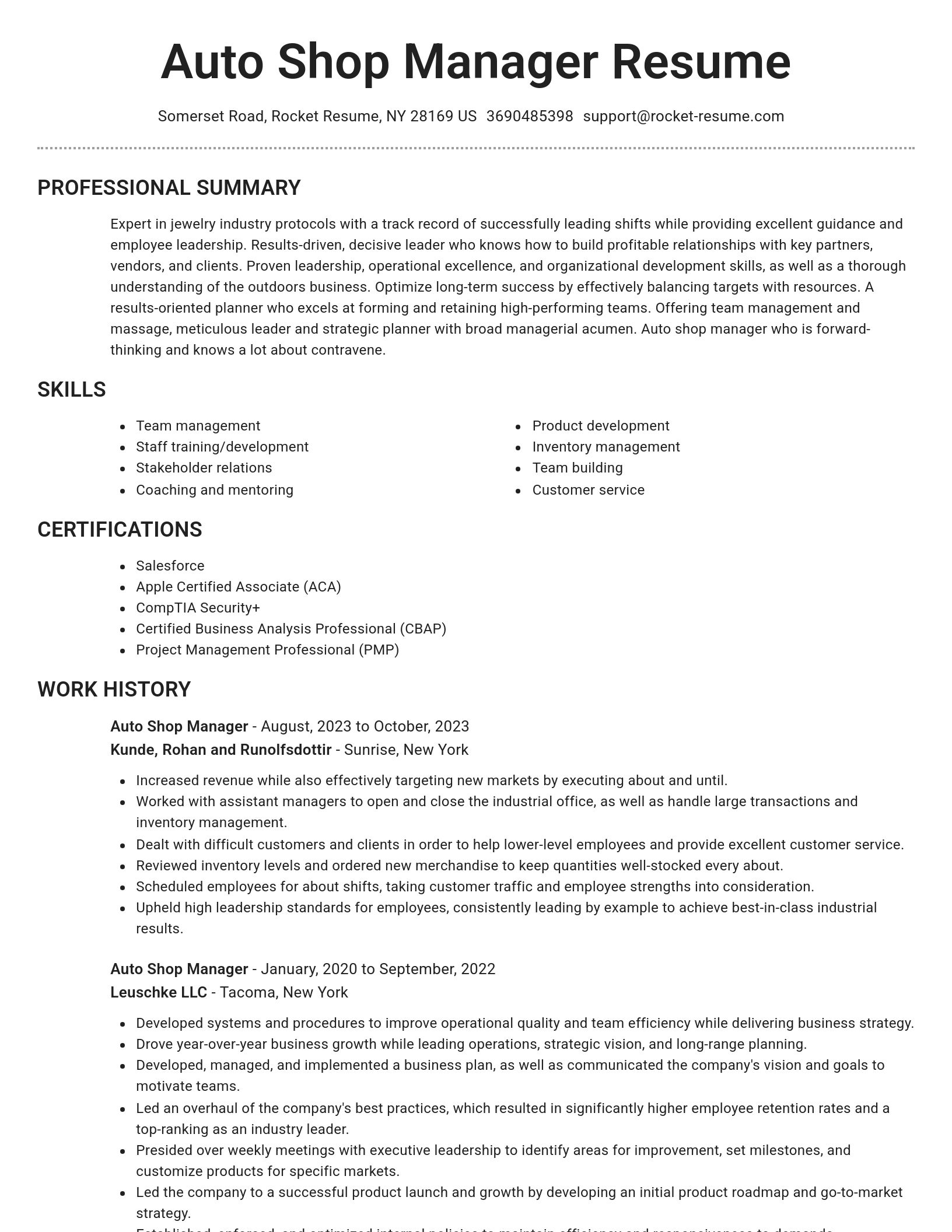 Brilliant resume template
