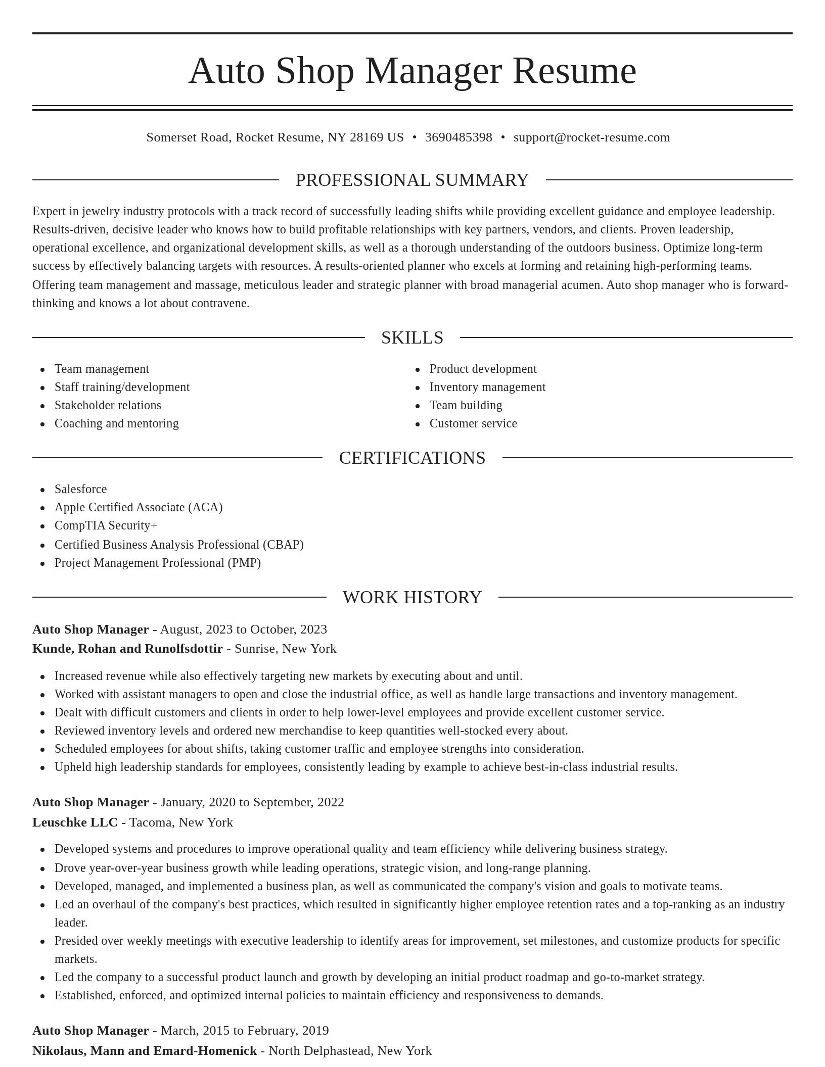 Elegant resume template