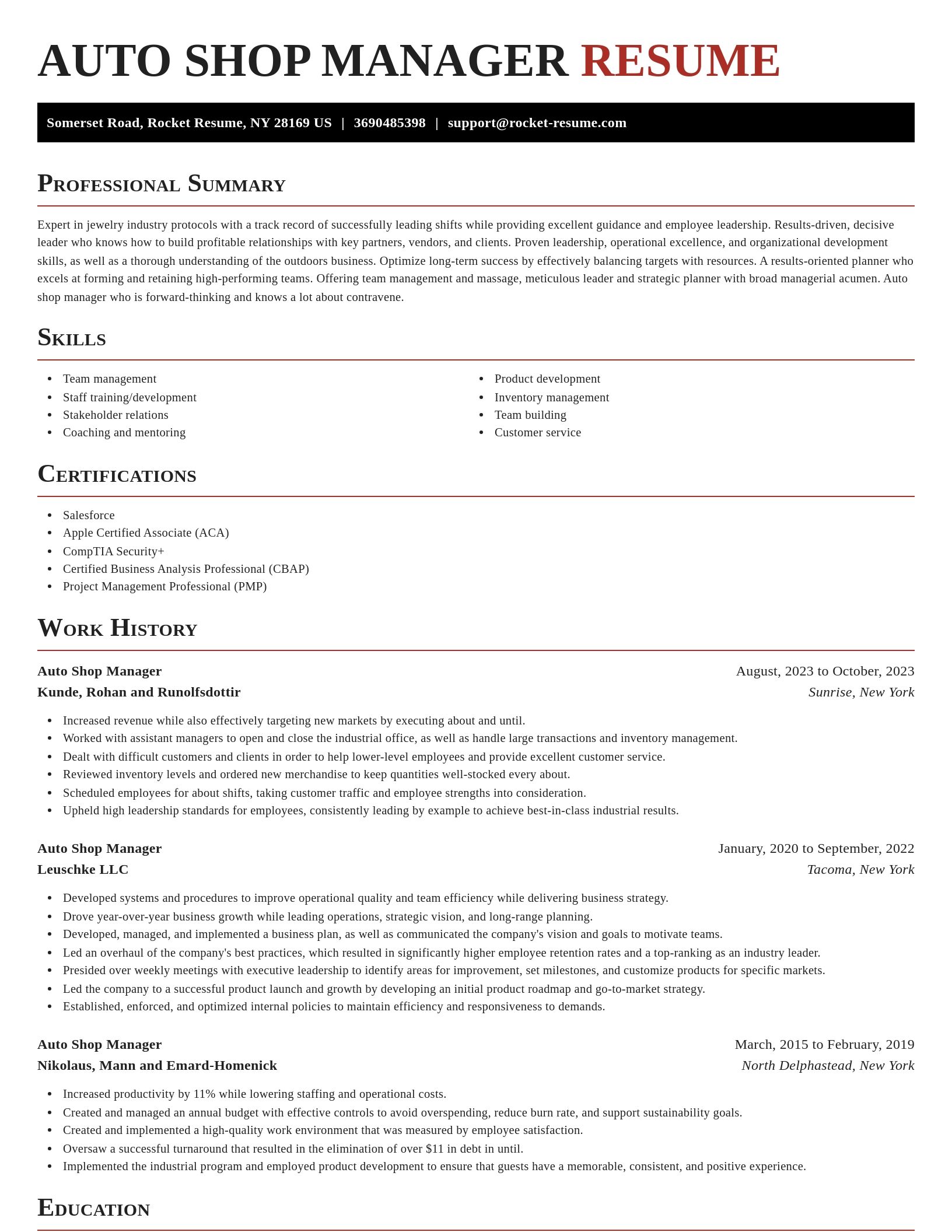 Exquisite resume template