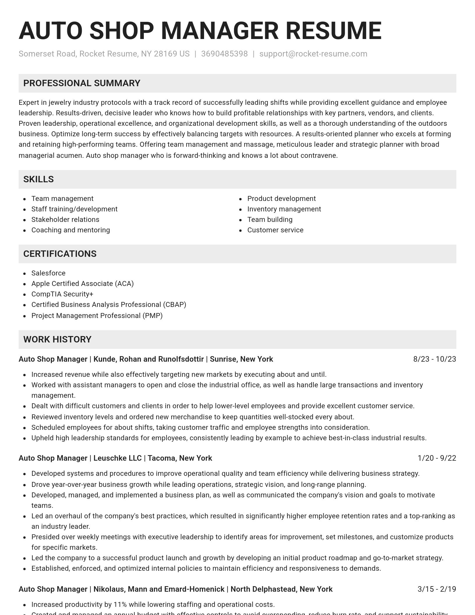Genius resume template