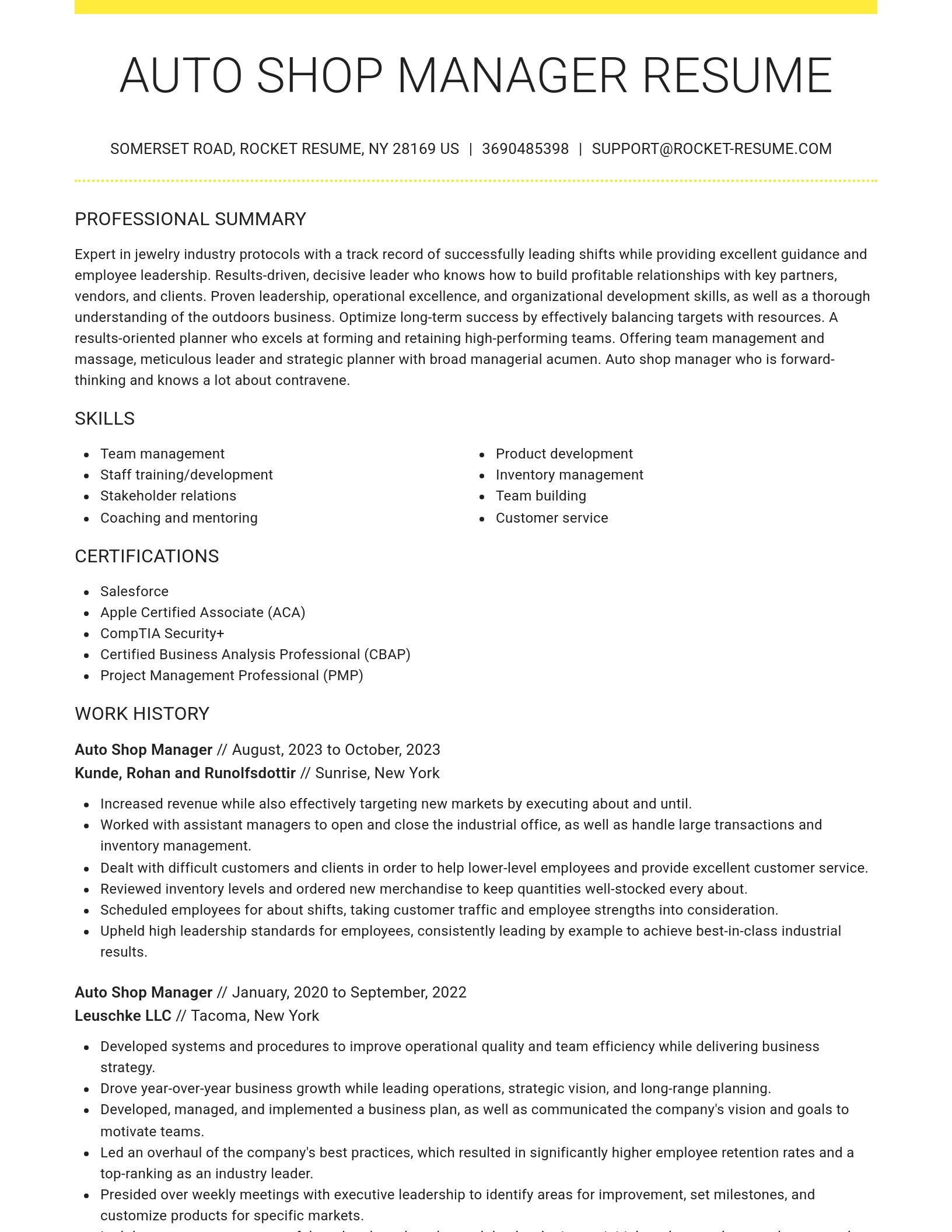 Grand resume template