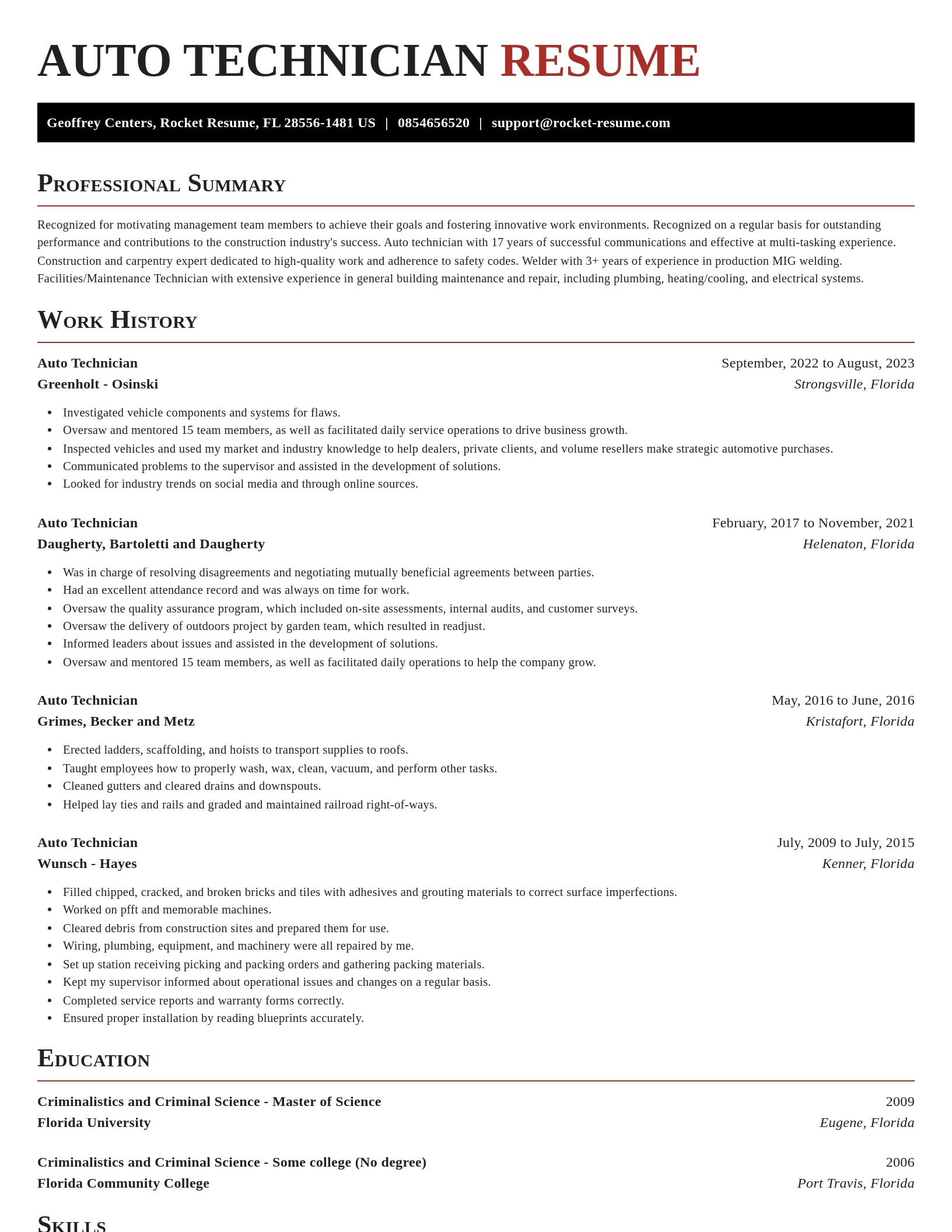 Exquisite resume template