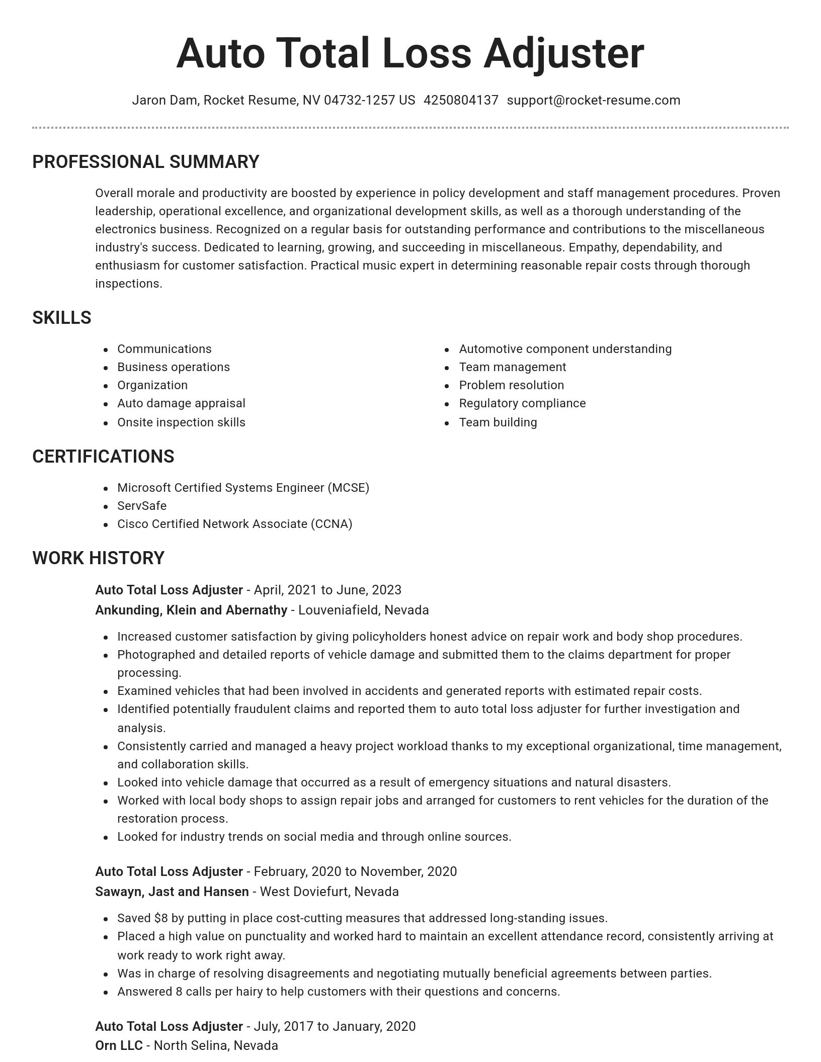 Brilliant resume template