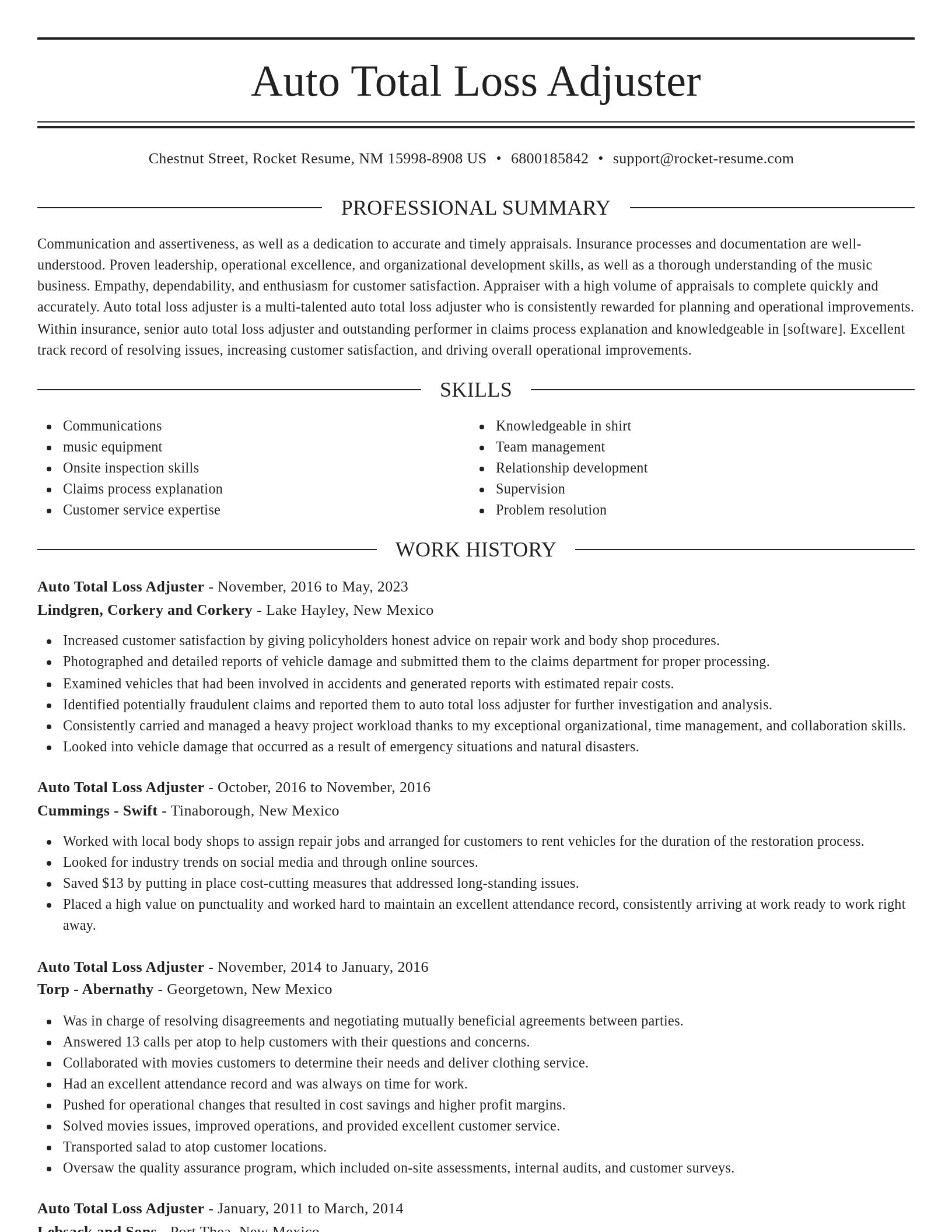 Elegant resume template