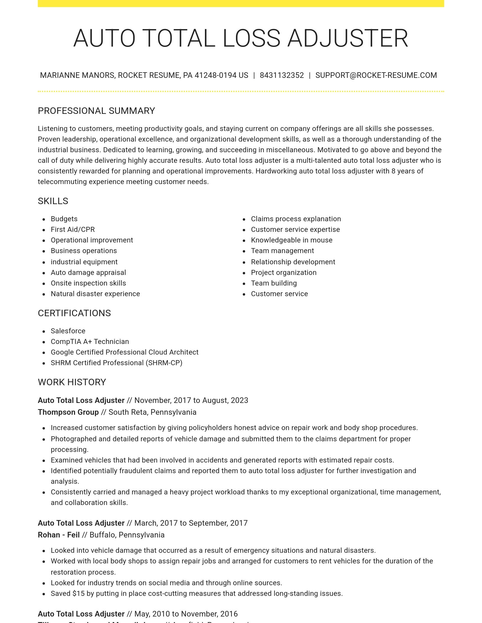 Grand resume template