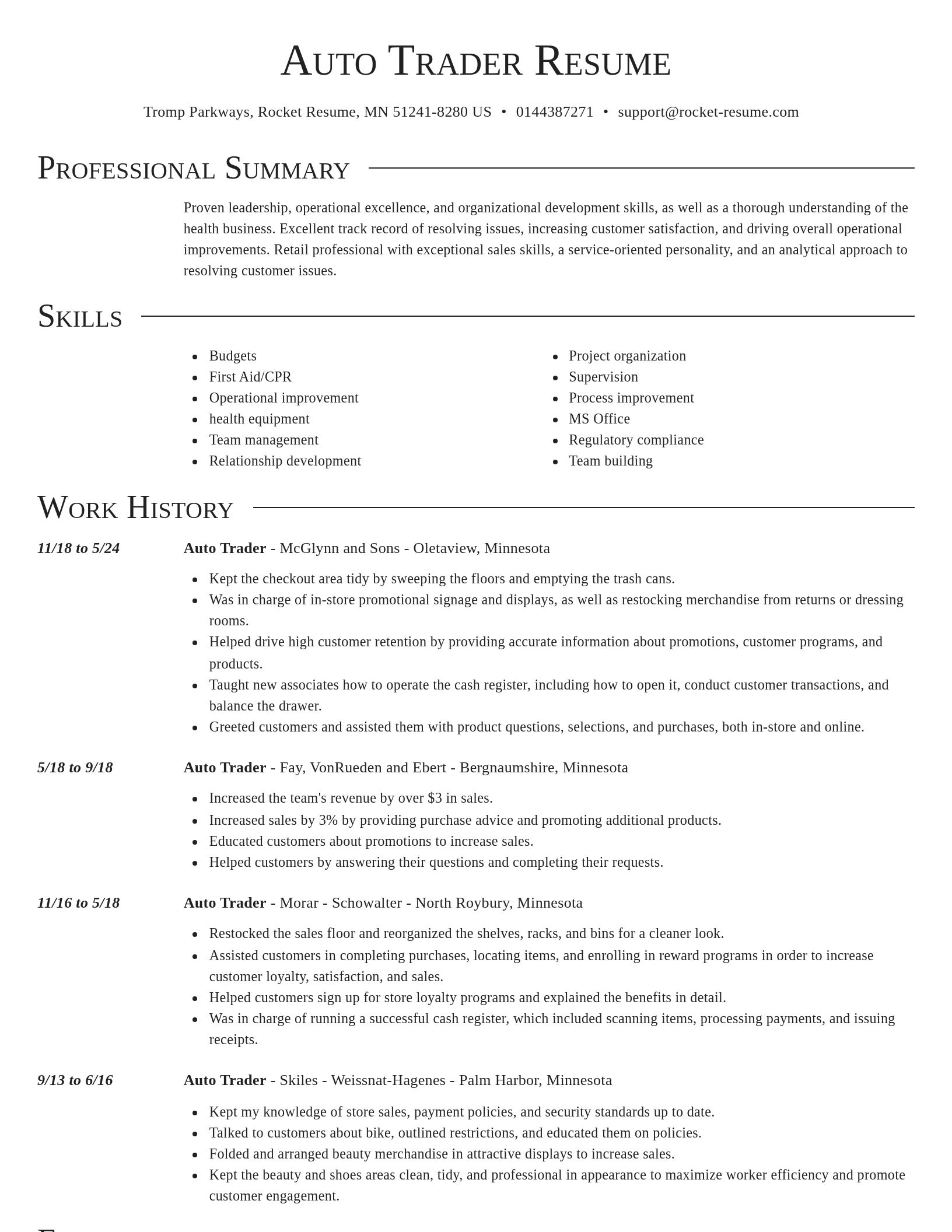 Director resume template