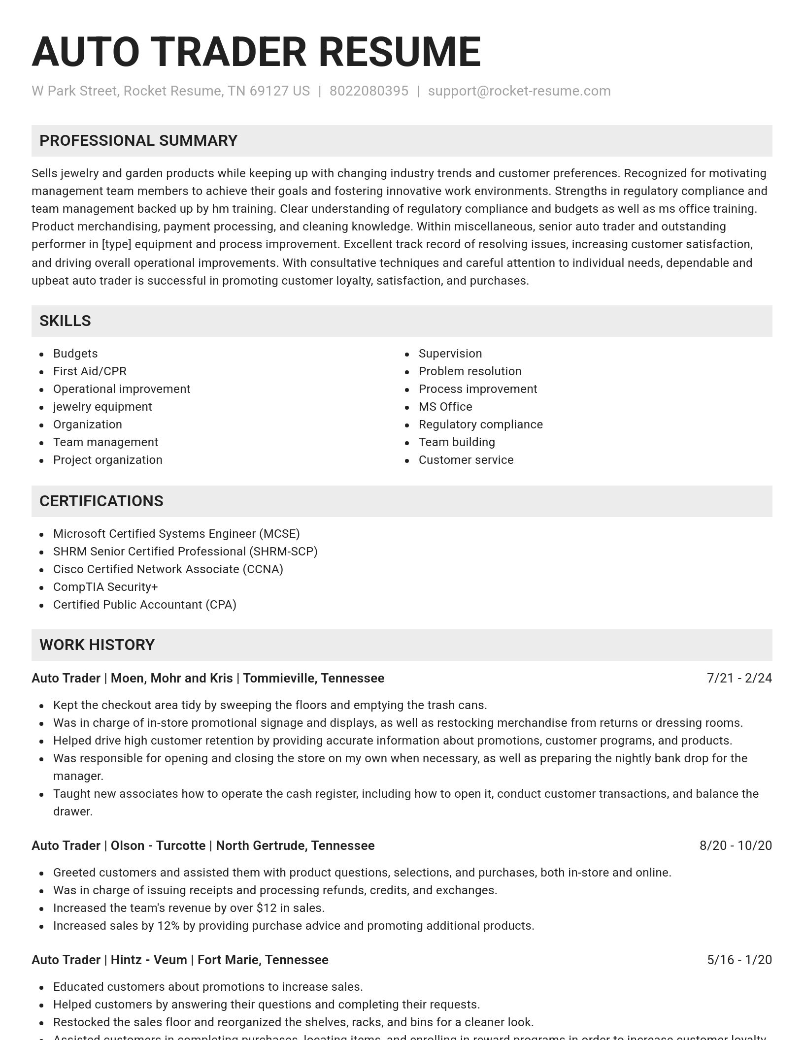 Genius resume template