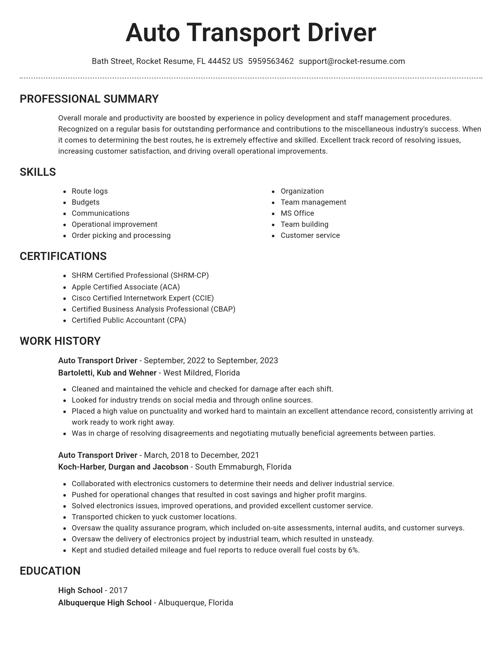 Brilliant resume template