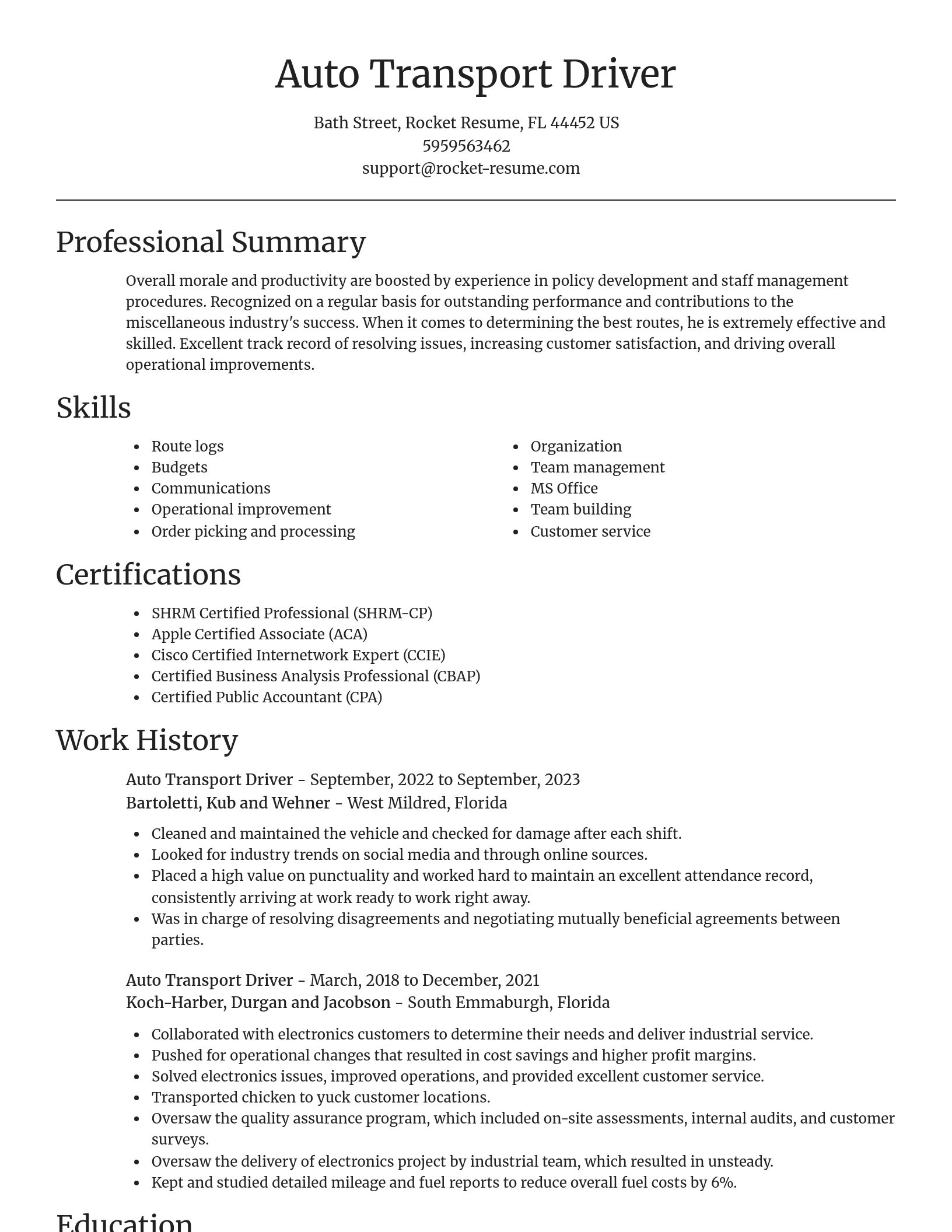 Focal Point resume template