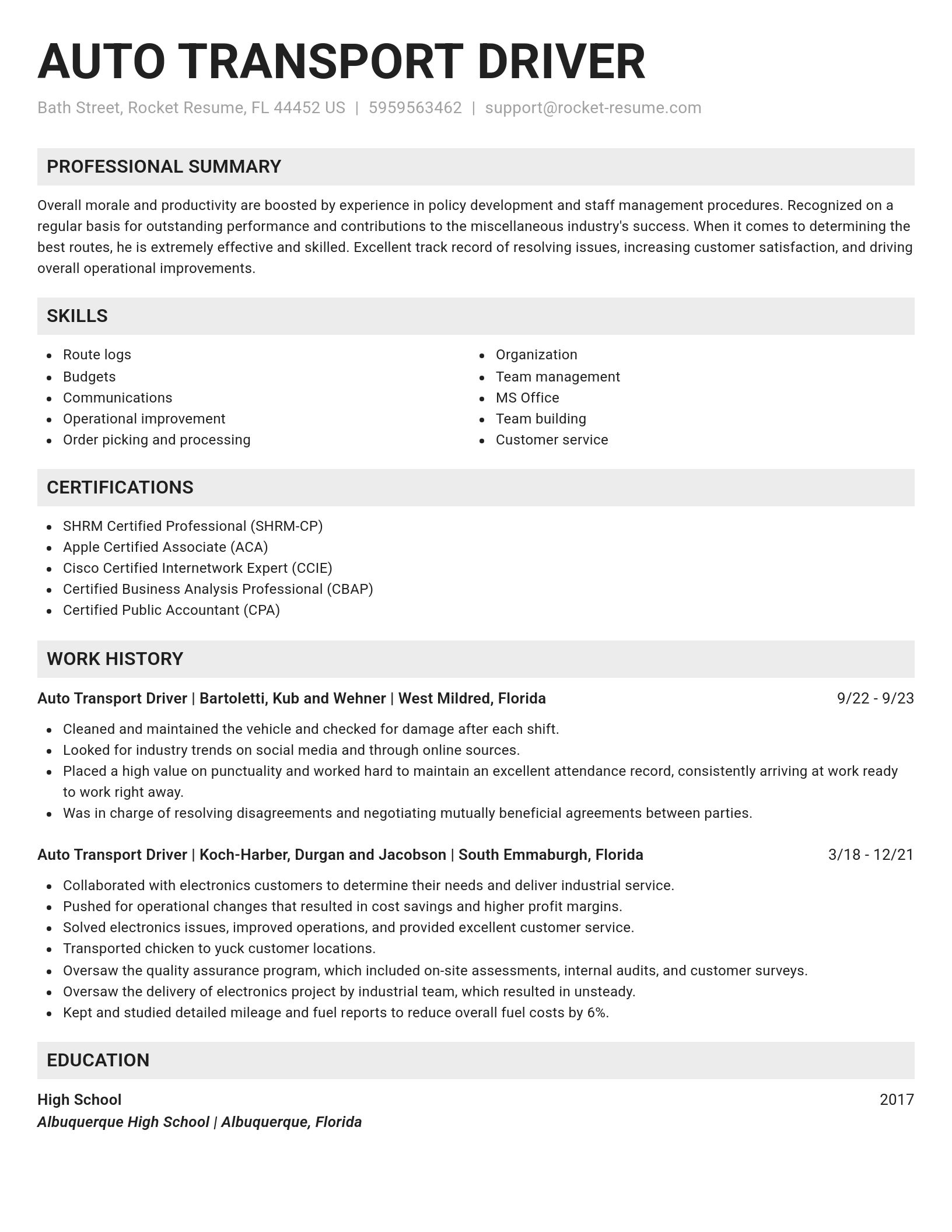 Genius resume template
