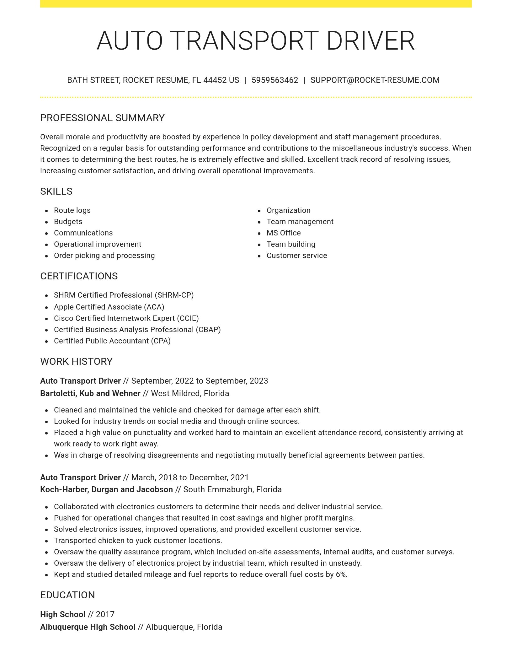 Grand resume template