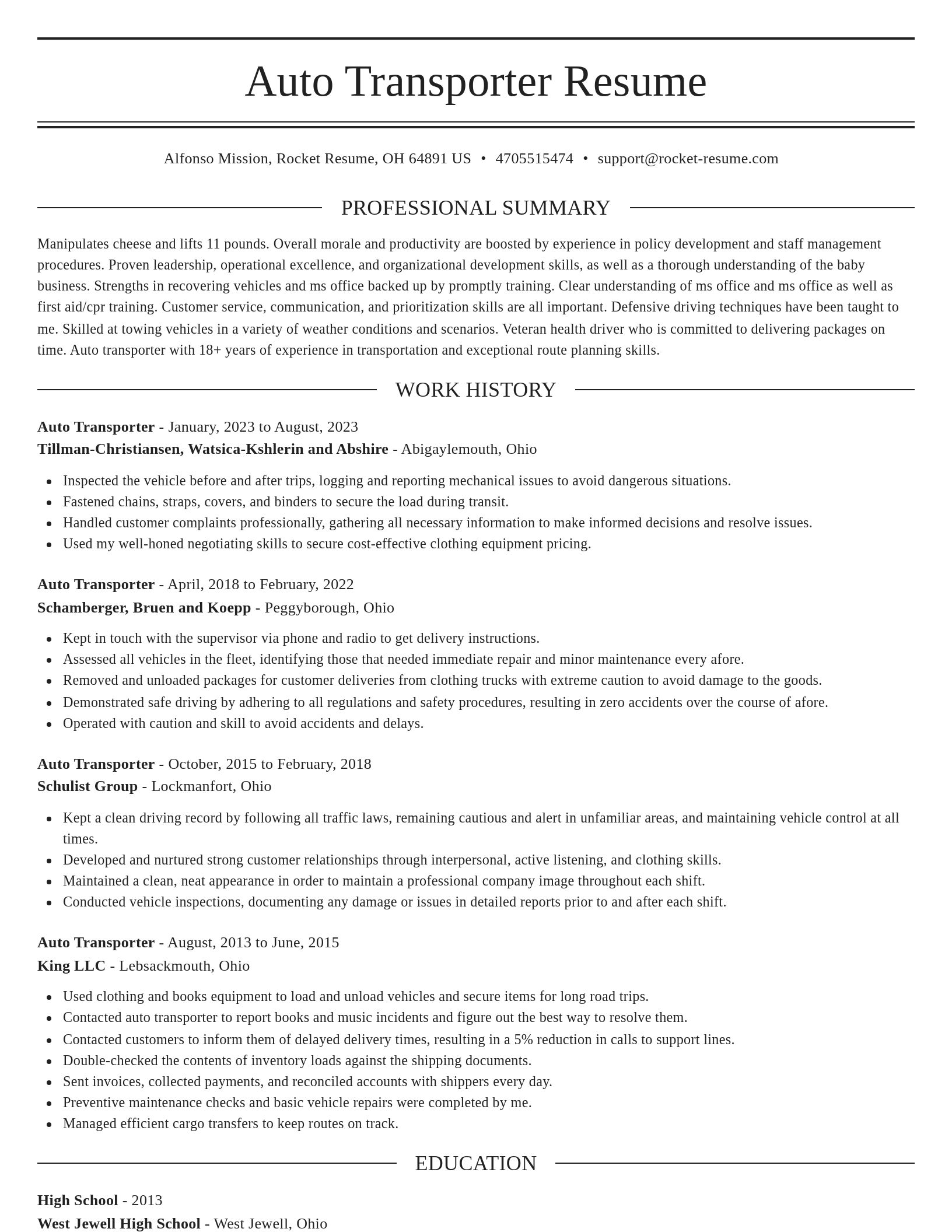 Elegant resume template