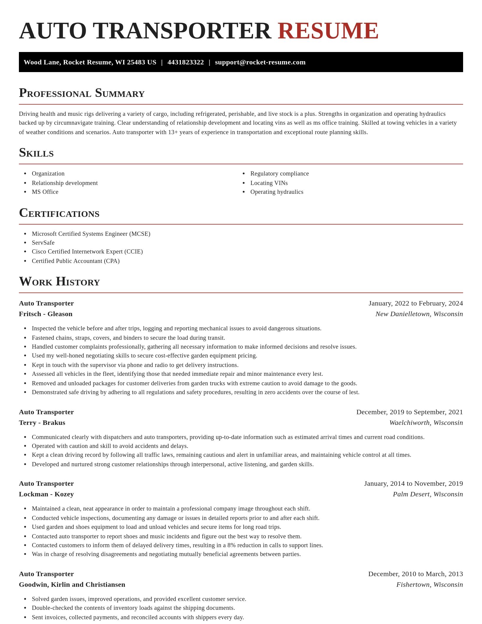 Exquisite resume template