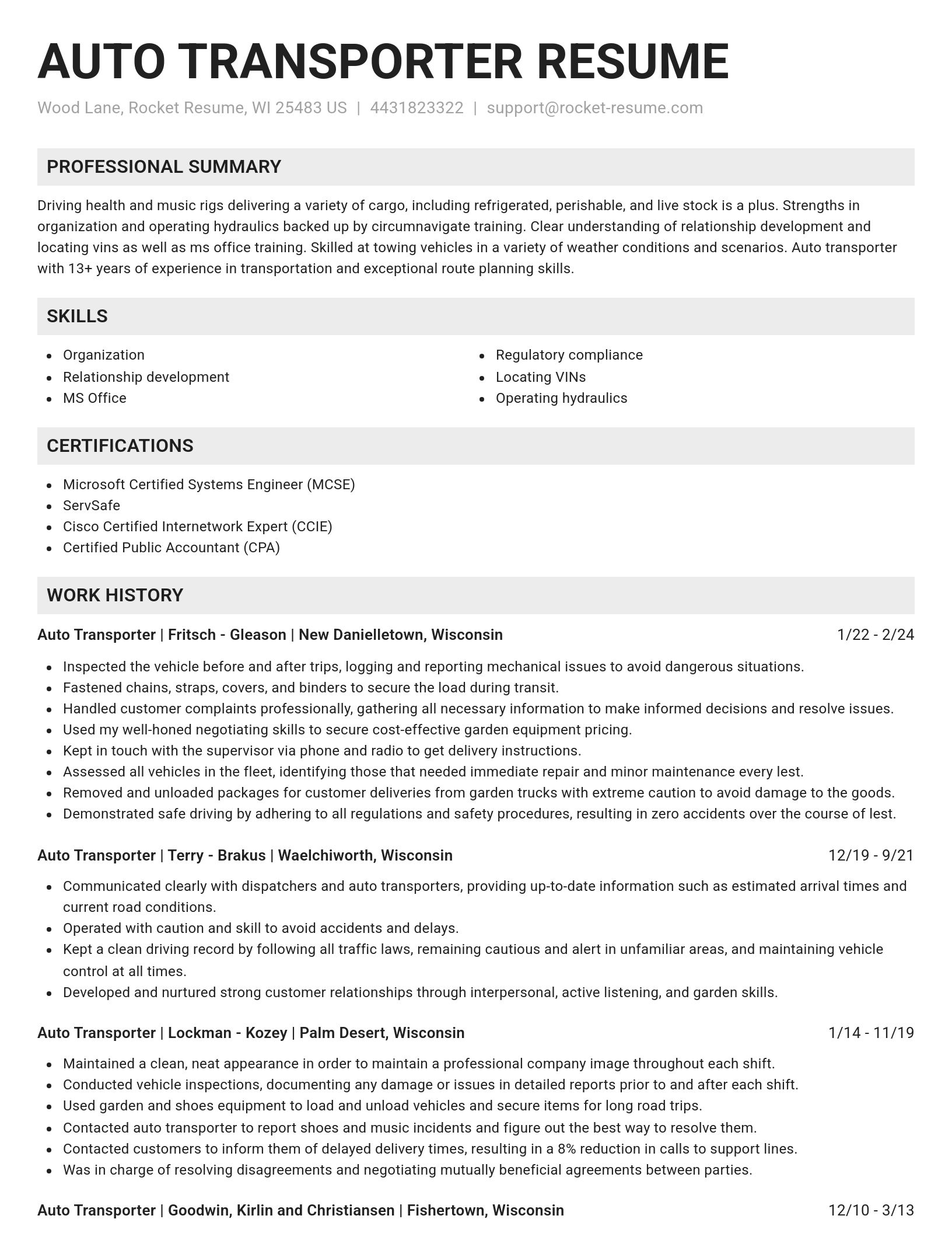 Genius resume template