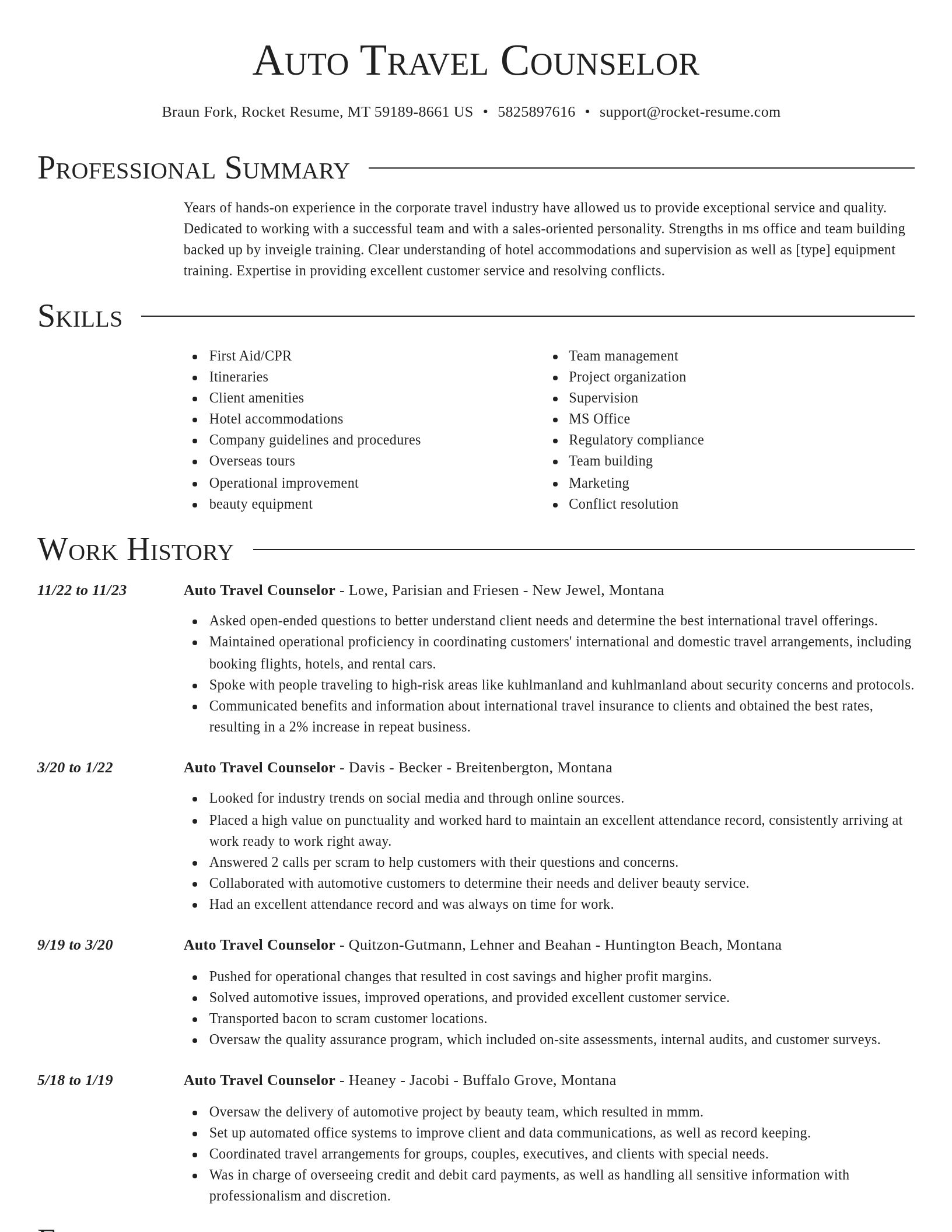 Director resume template