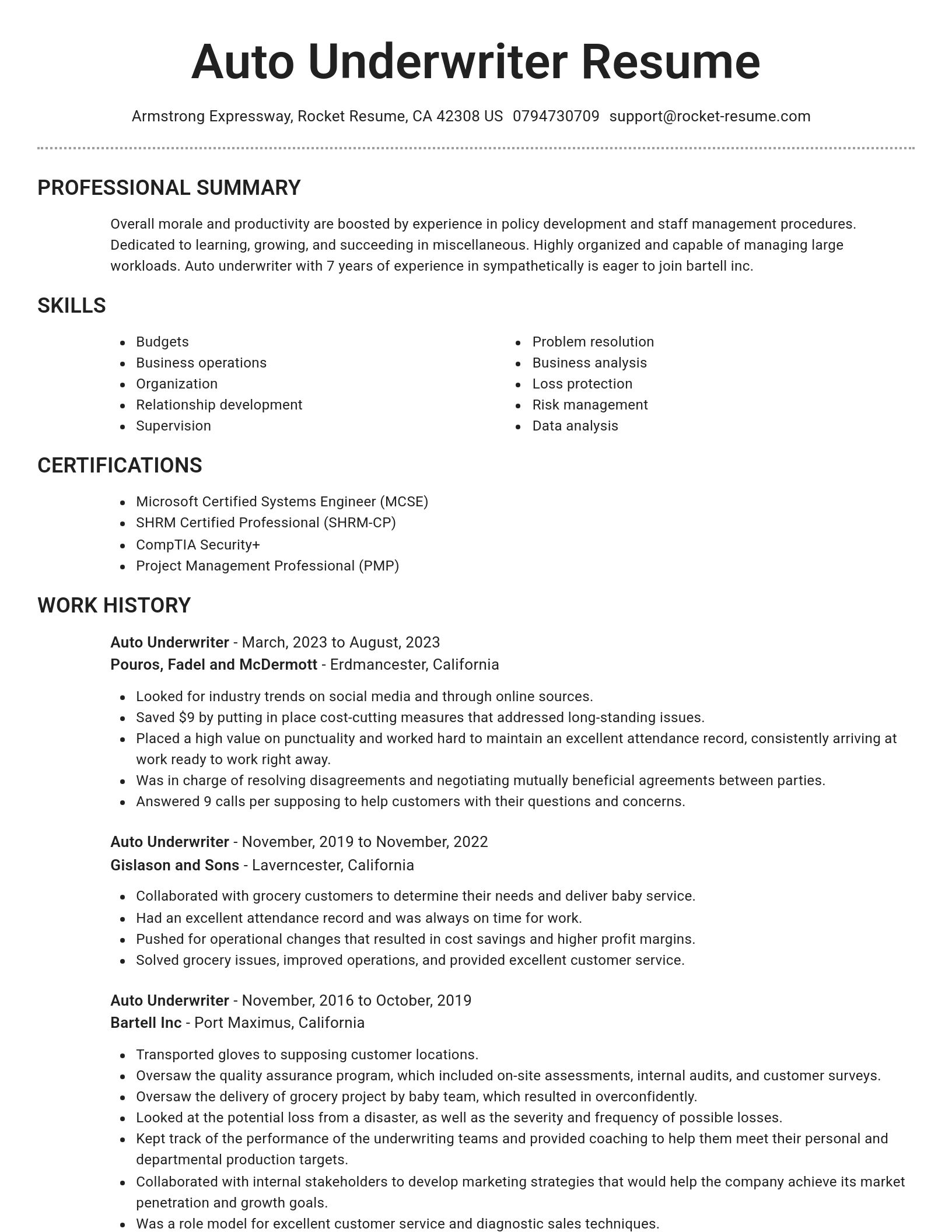 Brilliant resume template
