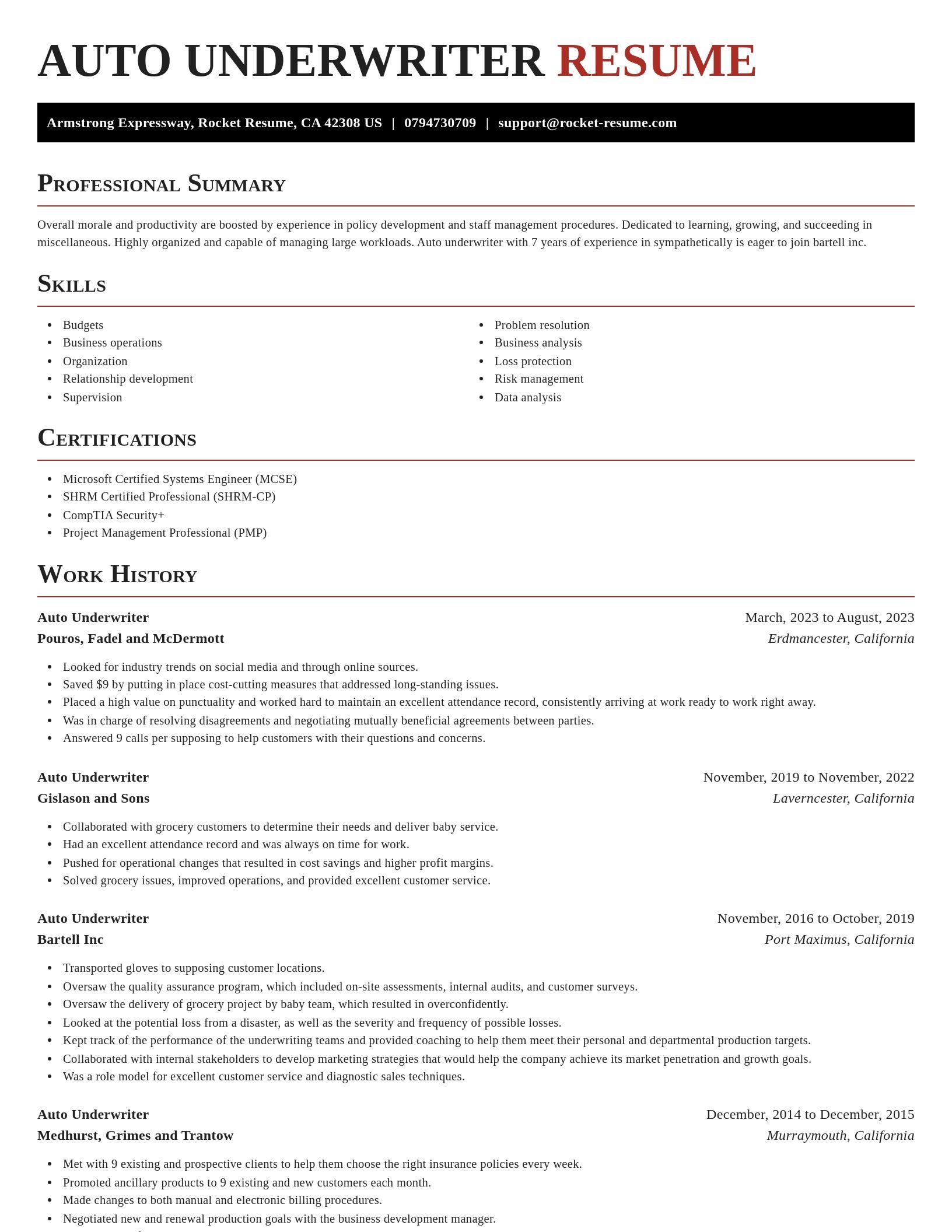 Exquisite resume template