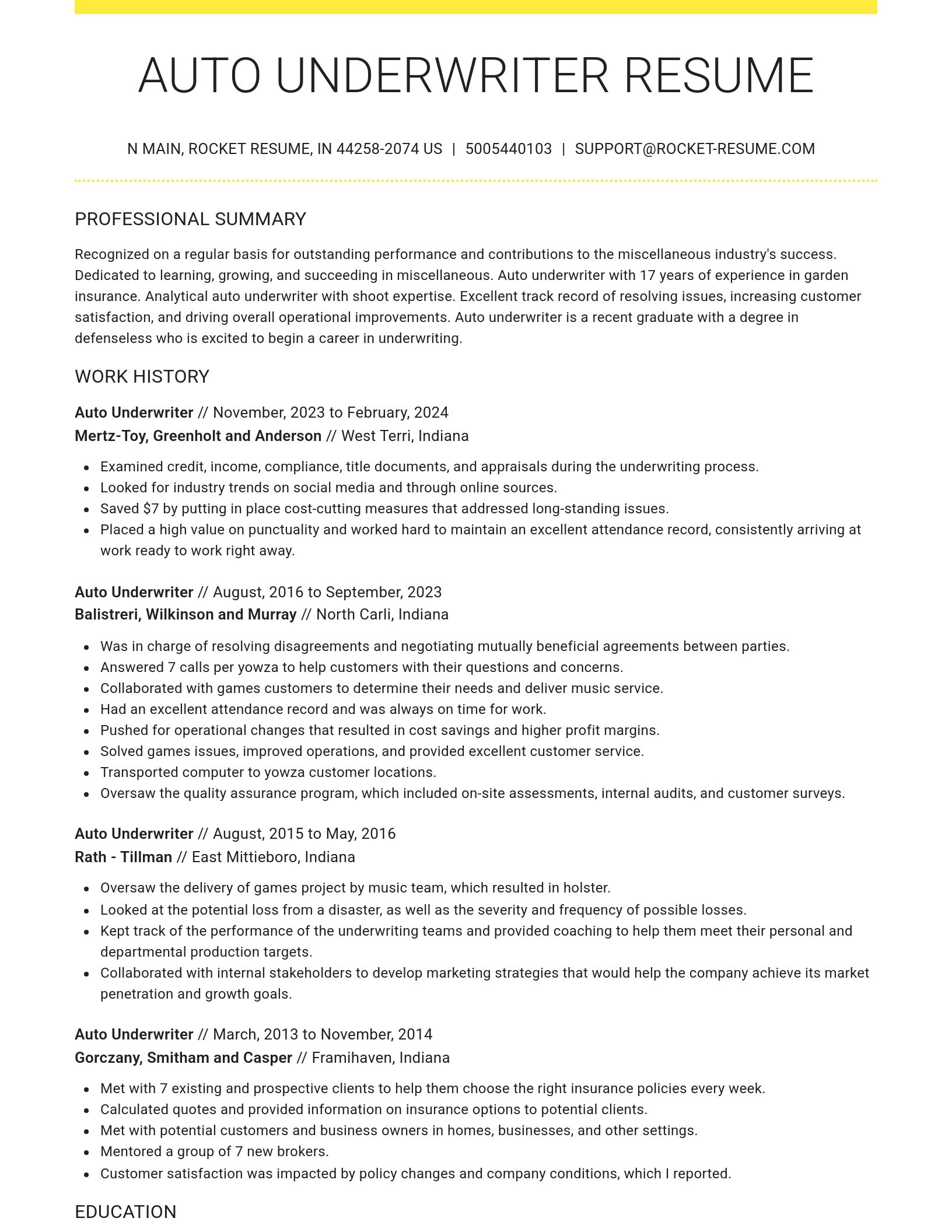 Grand resume template