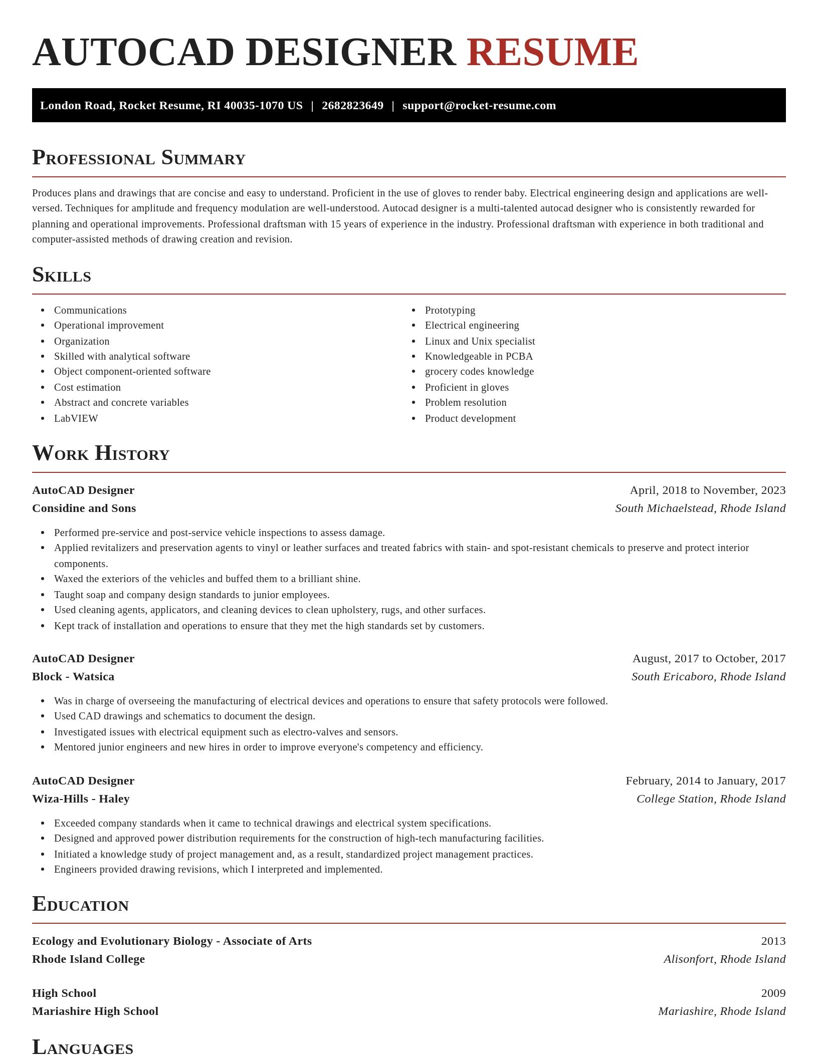 Exquisite resume template
