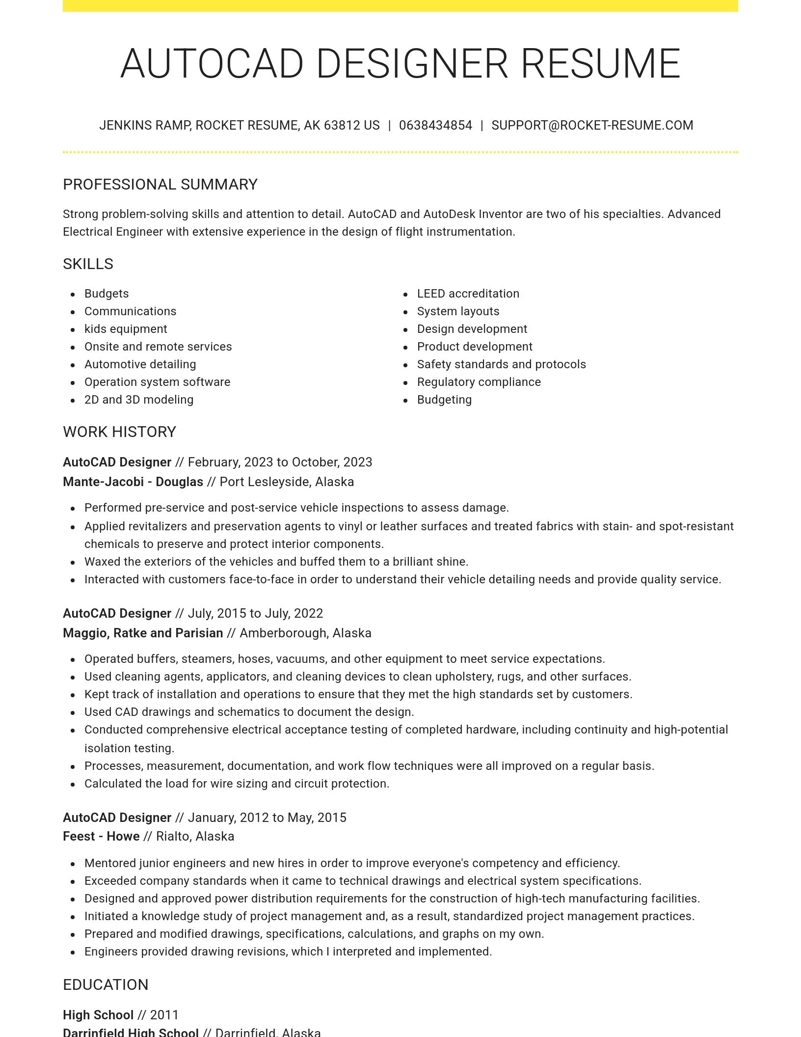 Grand resume template