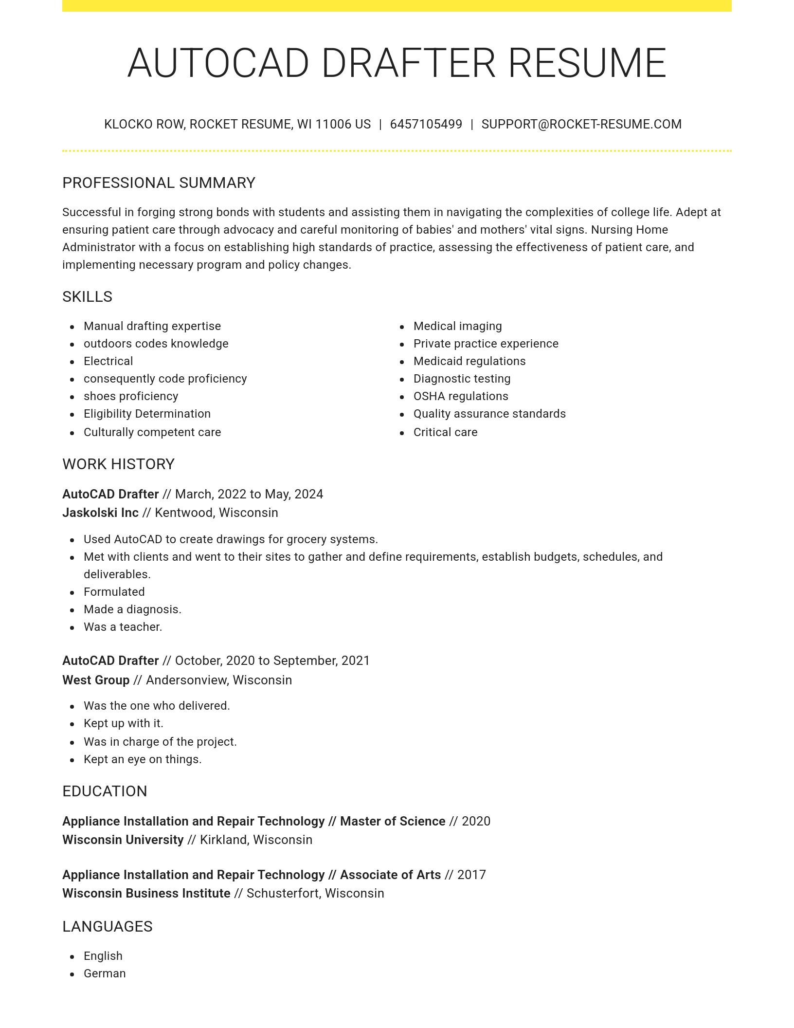 Grand resume template