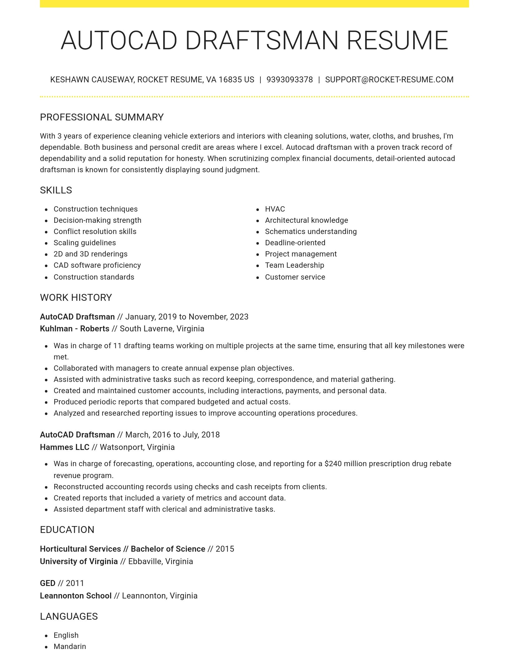 Grand resume template