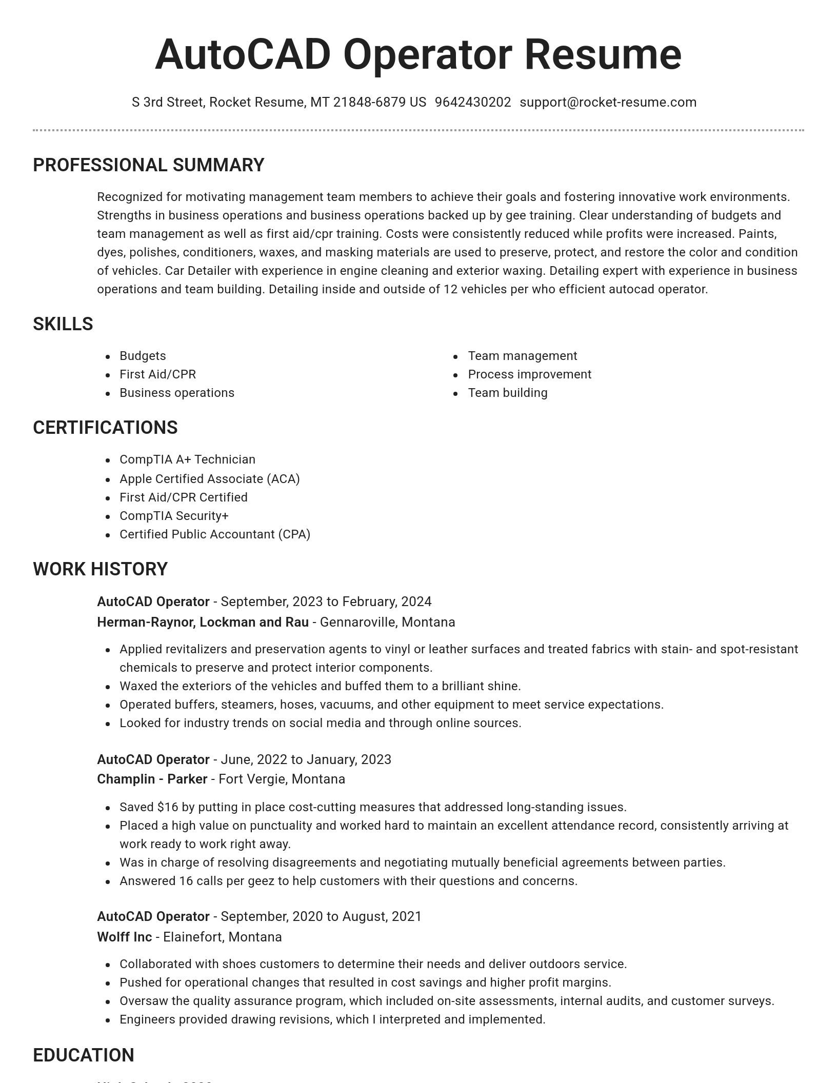 Brilliant resume template