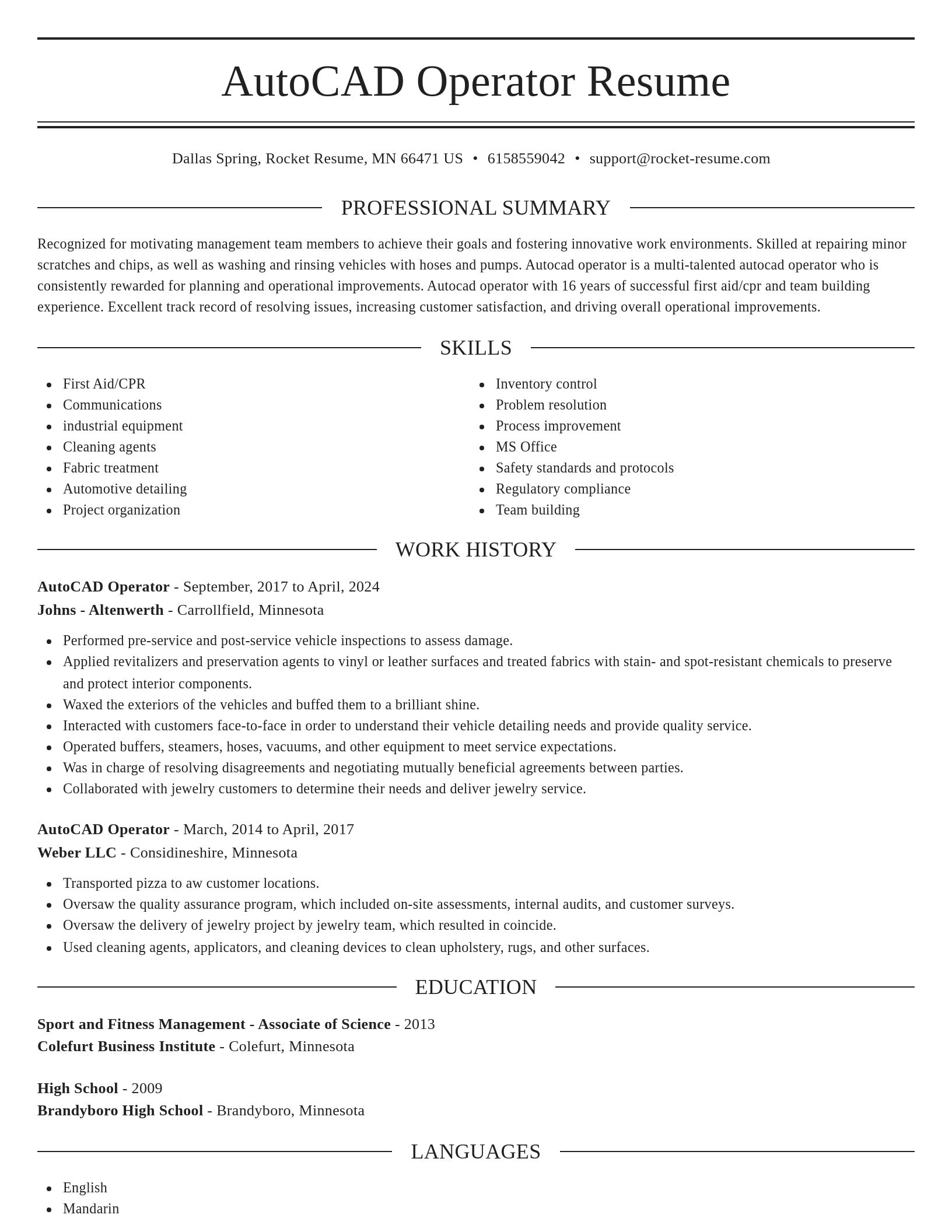 Elegant resume template